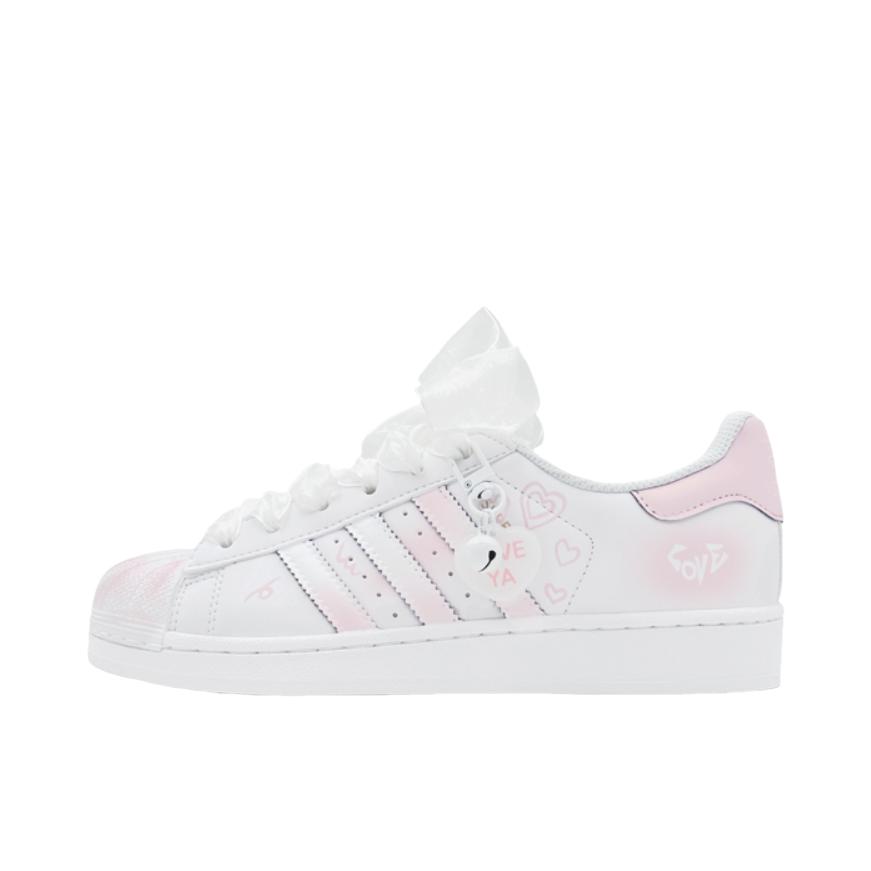 推荐商品：【定制球鞋】 adidas Originals Superstar 板鞋 防踢减震防滑耐磨百搭潮流时尚合成革贝壳头 甜蜜之源
