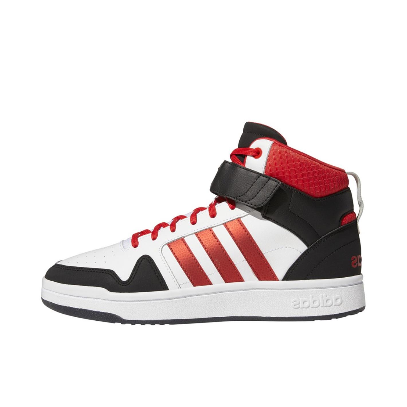 推荐商品：adidas neo Postmove 板鞋 舒适透气防滑耐磨休闲百搭包裹性 中帮/白色/黑色/红色