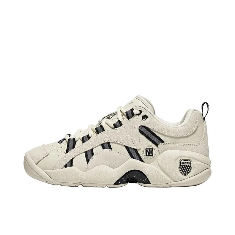 推荐商品：K-SWISS ASCENDOR OG 运动休闲鞋 低帮系带舒适防滑 豆腐白/纯黑色