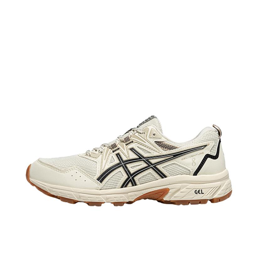 推荐商品：Asics/亚瑟士 Gel-Venture 8 跑鞋 缓冲抓地网面透气缓震防滑耐磨时尚复古越野型回弹包裹性 米色/白色/黑色