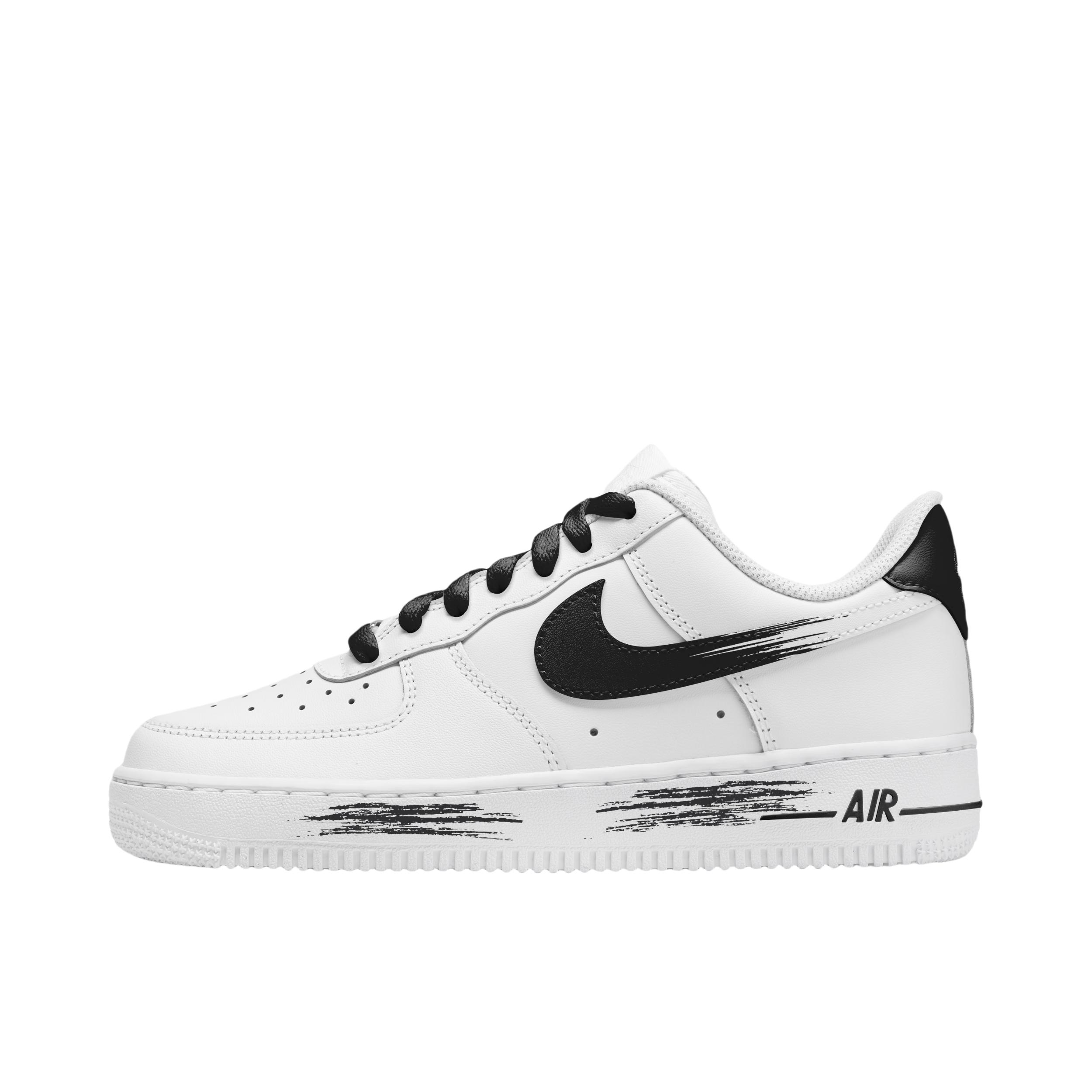 推荐商品：【定制款】 Nike Air Force 1 板鞋 防滑减震耐磨低帮增高 黑色/白色/风暴
