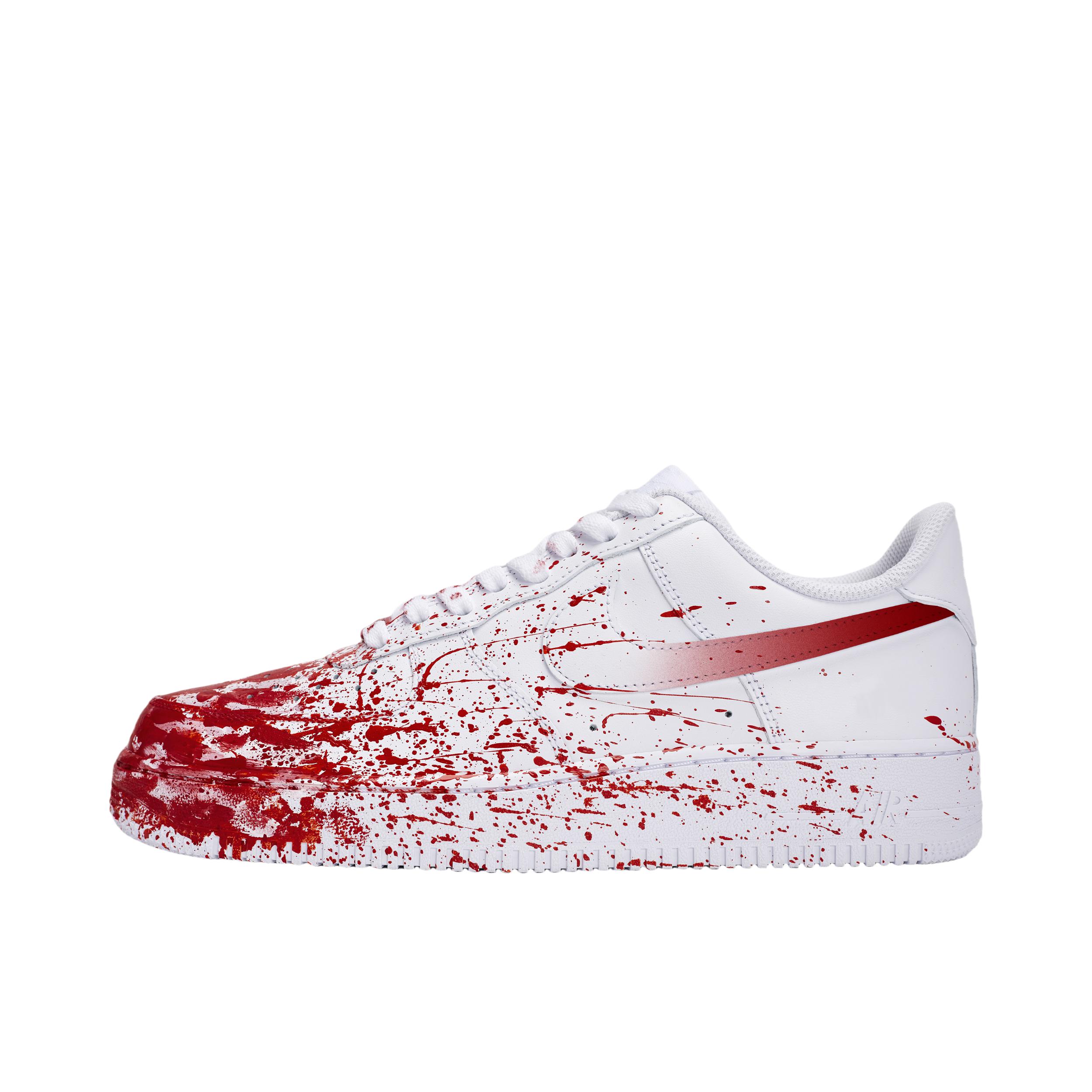 推荐商品：【定制款】 Nike Air Force 1 板鞋 防滑减震耐磨低帮增高 案发现场/白色