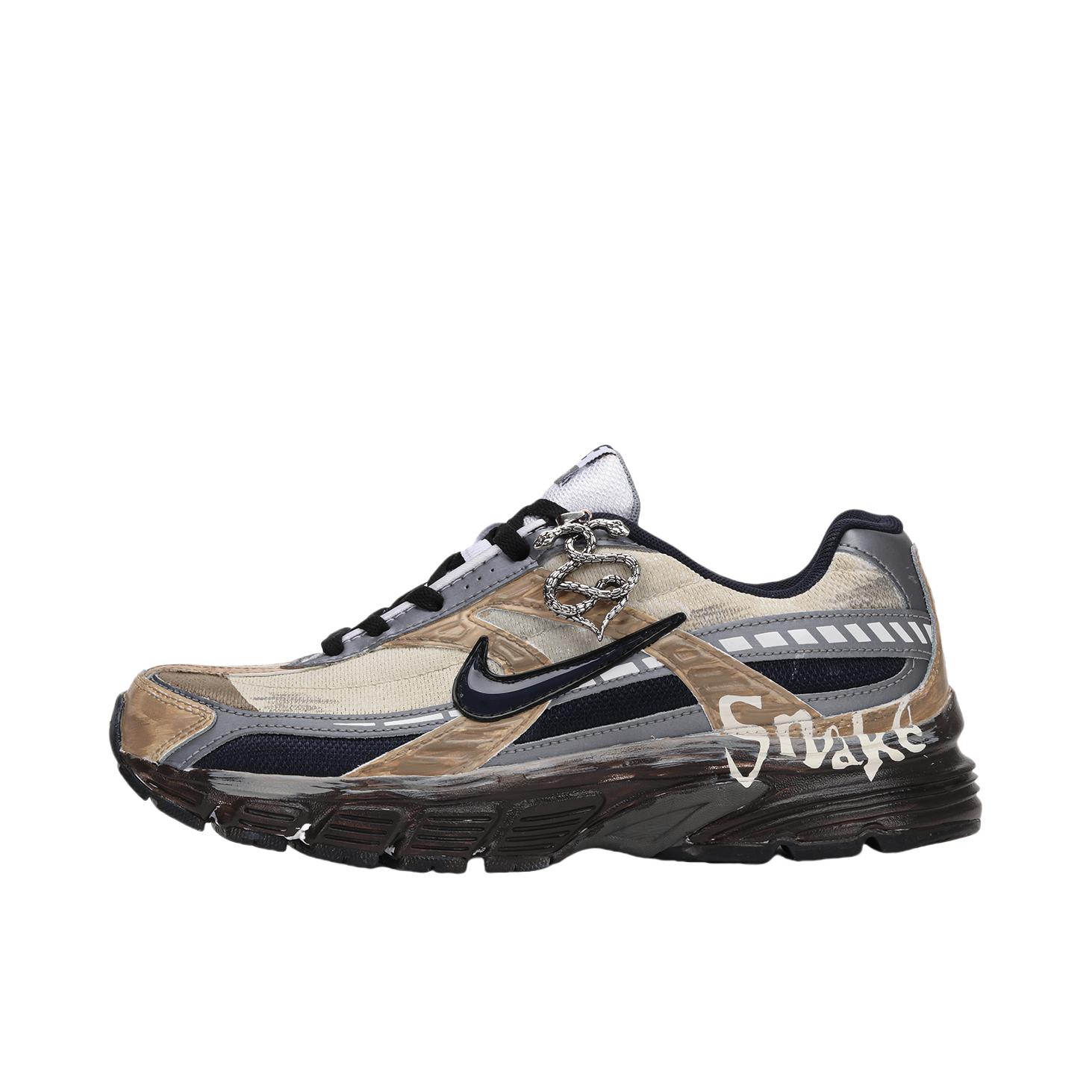 推荐商品：【定制球鞋】 Nike Initiator 跑鞋 做旧机能减震轻便网布透气防滑耐磨织物舒适支撑合成革休闲百搭 高山/灰色/棕色