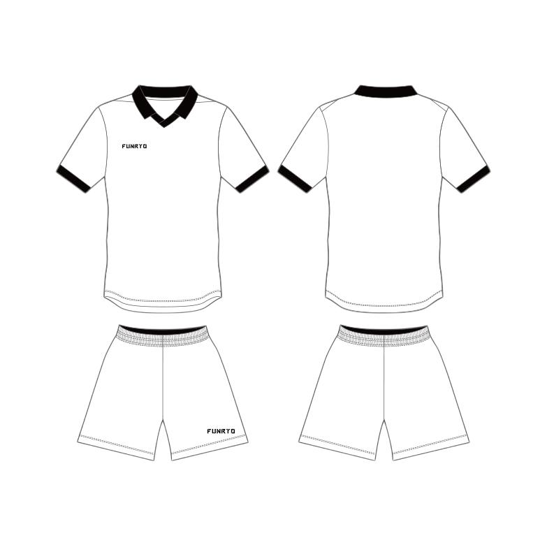 推荐商品：funryo/蜂锐 透气复古廓形短袖足球服 白