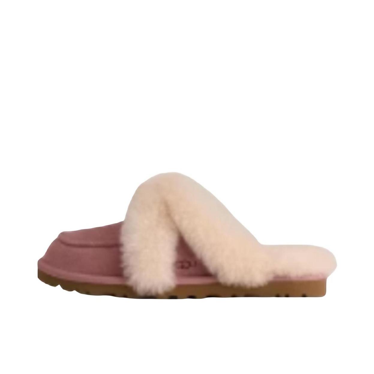 推荐商品：UGG 休闲系列Loria Fur 拖鞋 时尚百搭平底包头 女款/黎明粉