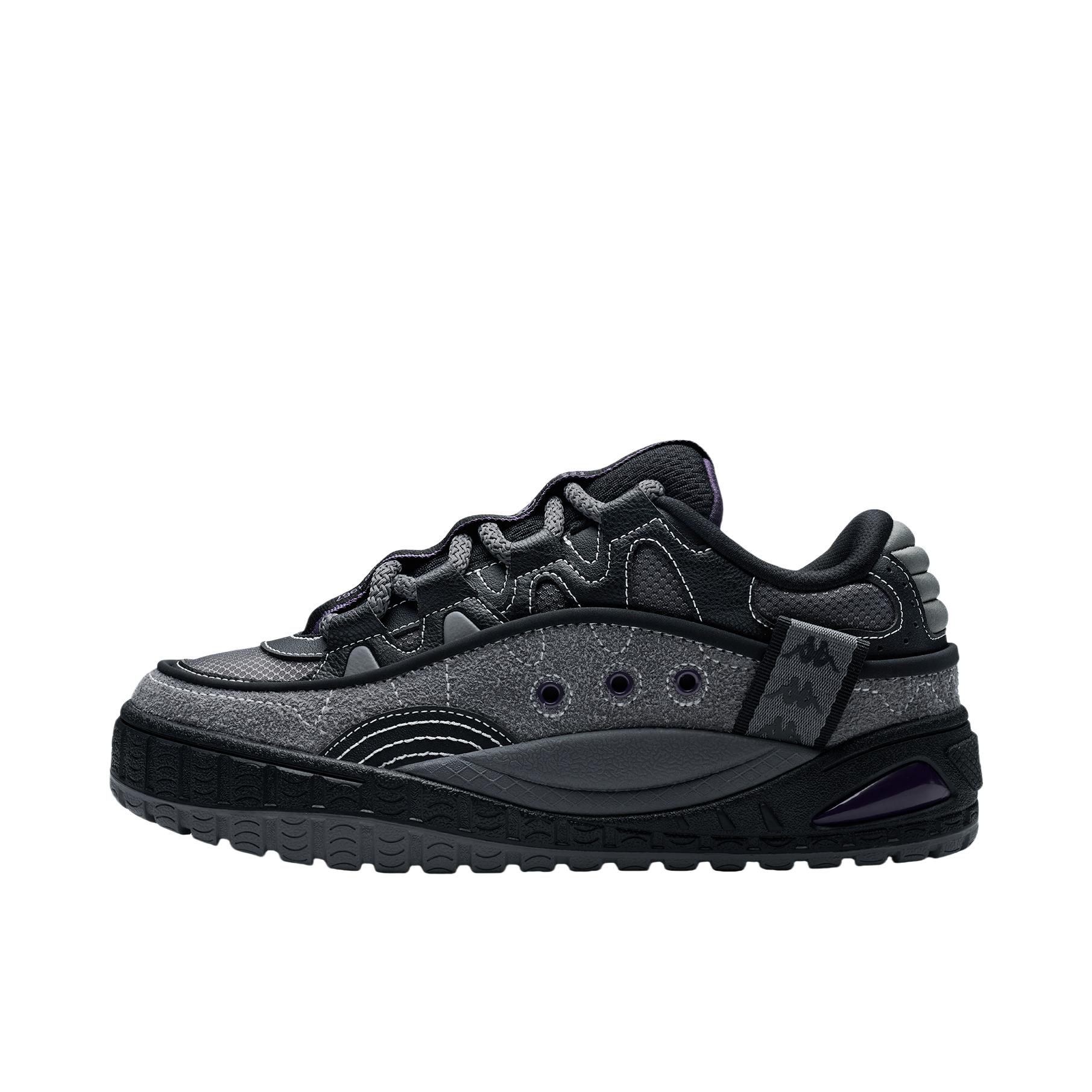 推荐商品：Kappa 防滑耐磨 低帮 舒适软底 厚底 时尚潮流 复古 板鞋 K0FW5CC95P 石涅灰/黑色 