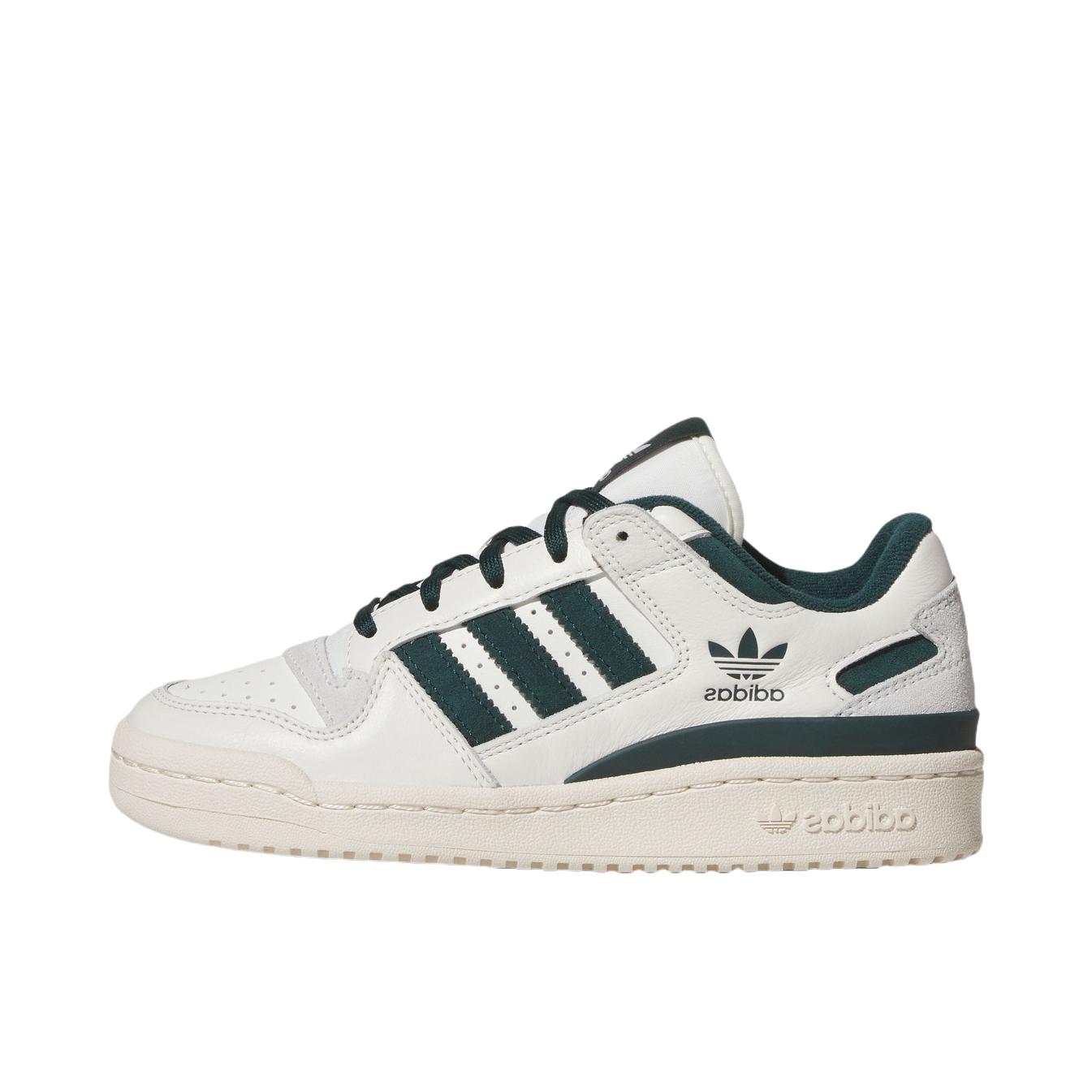 推荐商品：adidas Originals Forum 板鞋 轻便复古防滑时尚魔术贴篮球风薄底包裹性 大童/白色/极光常春藤绿/奇妙白