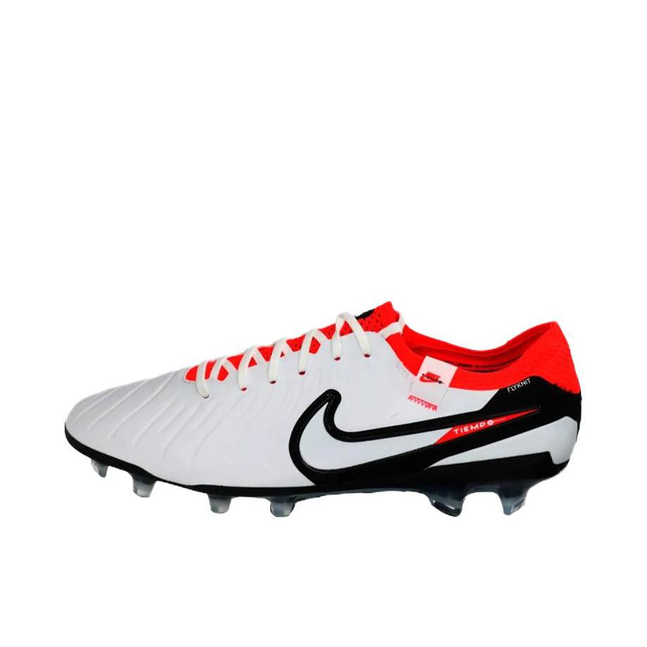 推荐商品：Nike Tiempo Legend 10 Elite SG 足球鞋 顶级金属长钉软草地防滑耐磨 白色/黑色/红色
