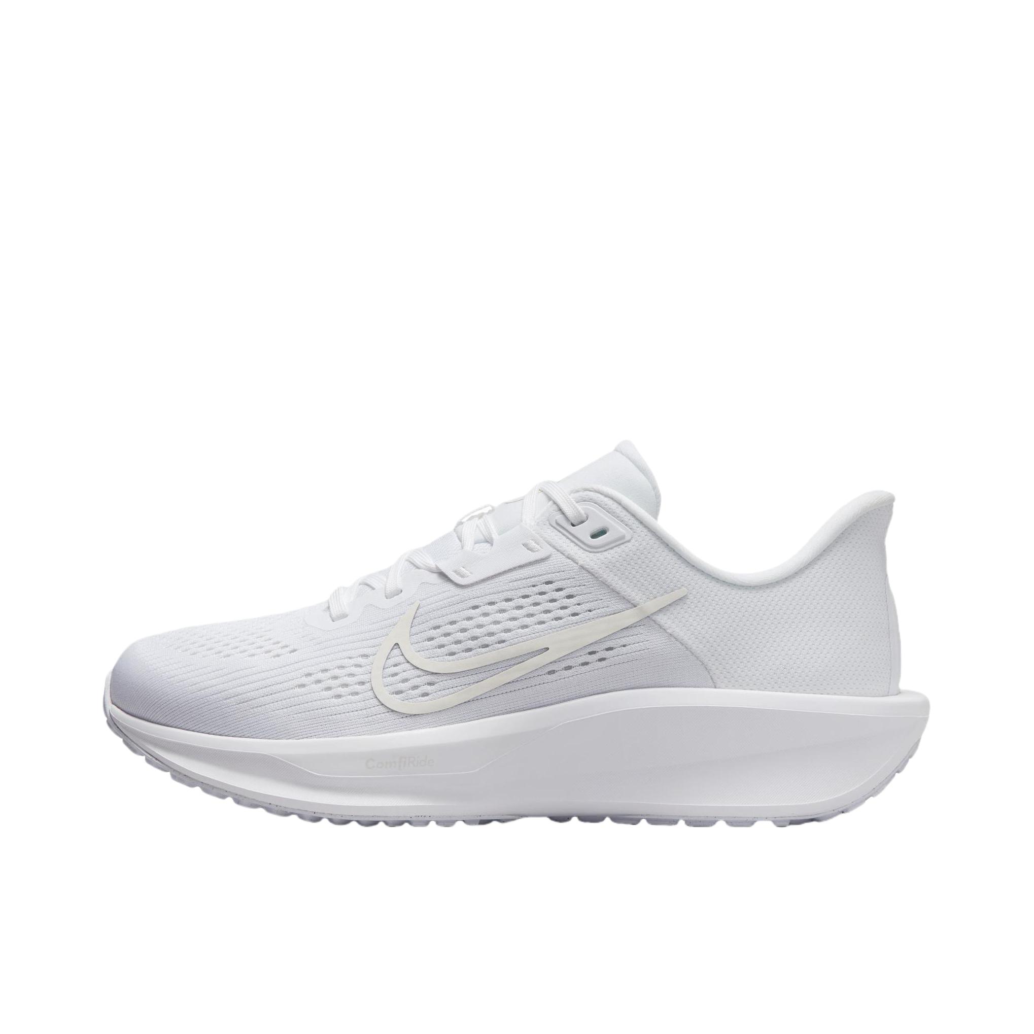 推荐商品：Nike QUEST 6 跑鞋 户外训练健身网面缓震支撑回弹运动轻便泡绵抓地耐用厚实 白色/浅银灰