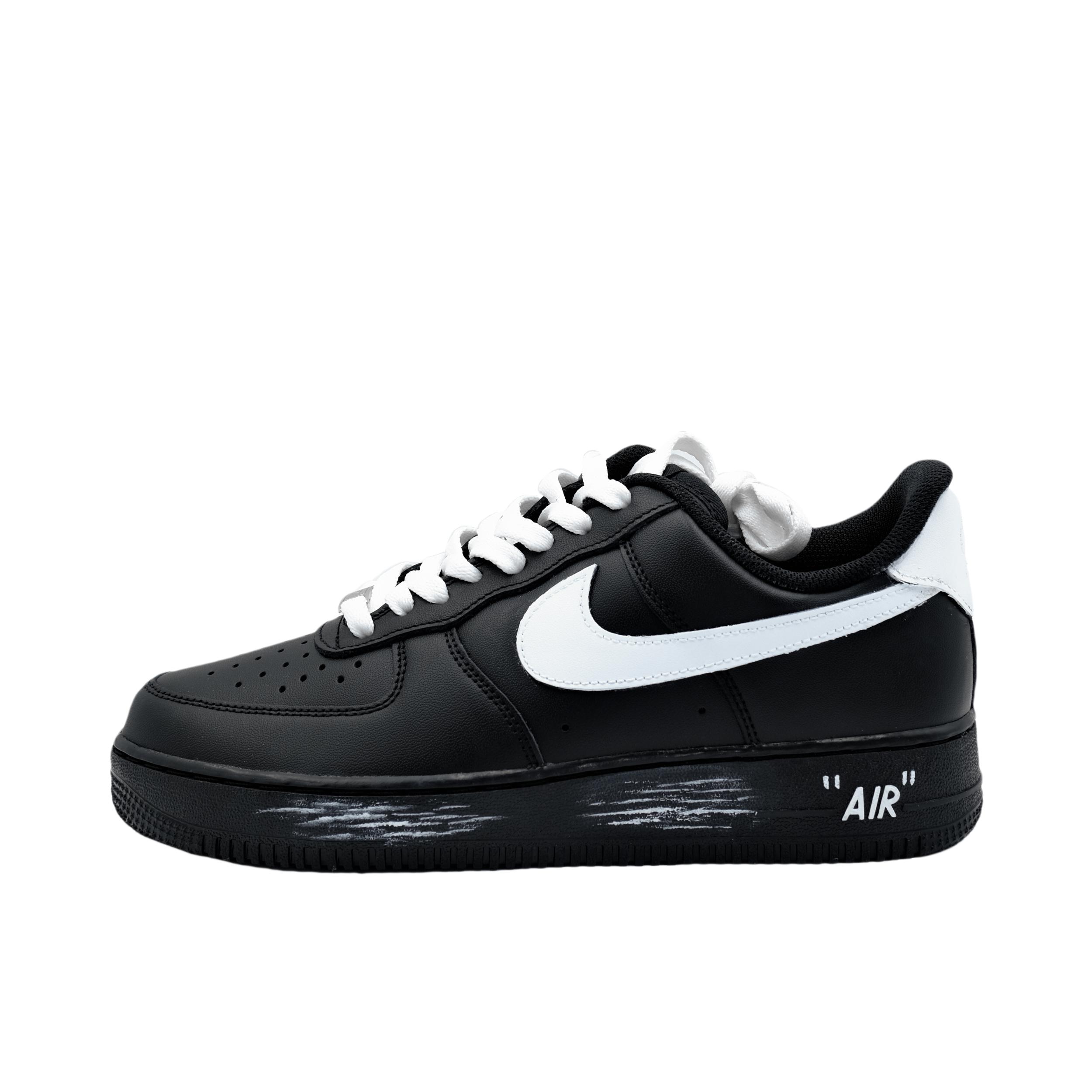 推荐商品：【定制款】 Nike Air Force 1 板鞋 防滑减震耐磨低帮增高 凝白墨影