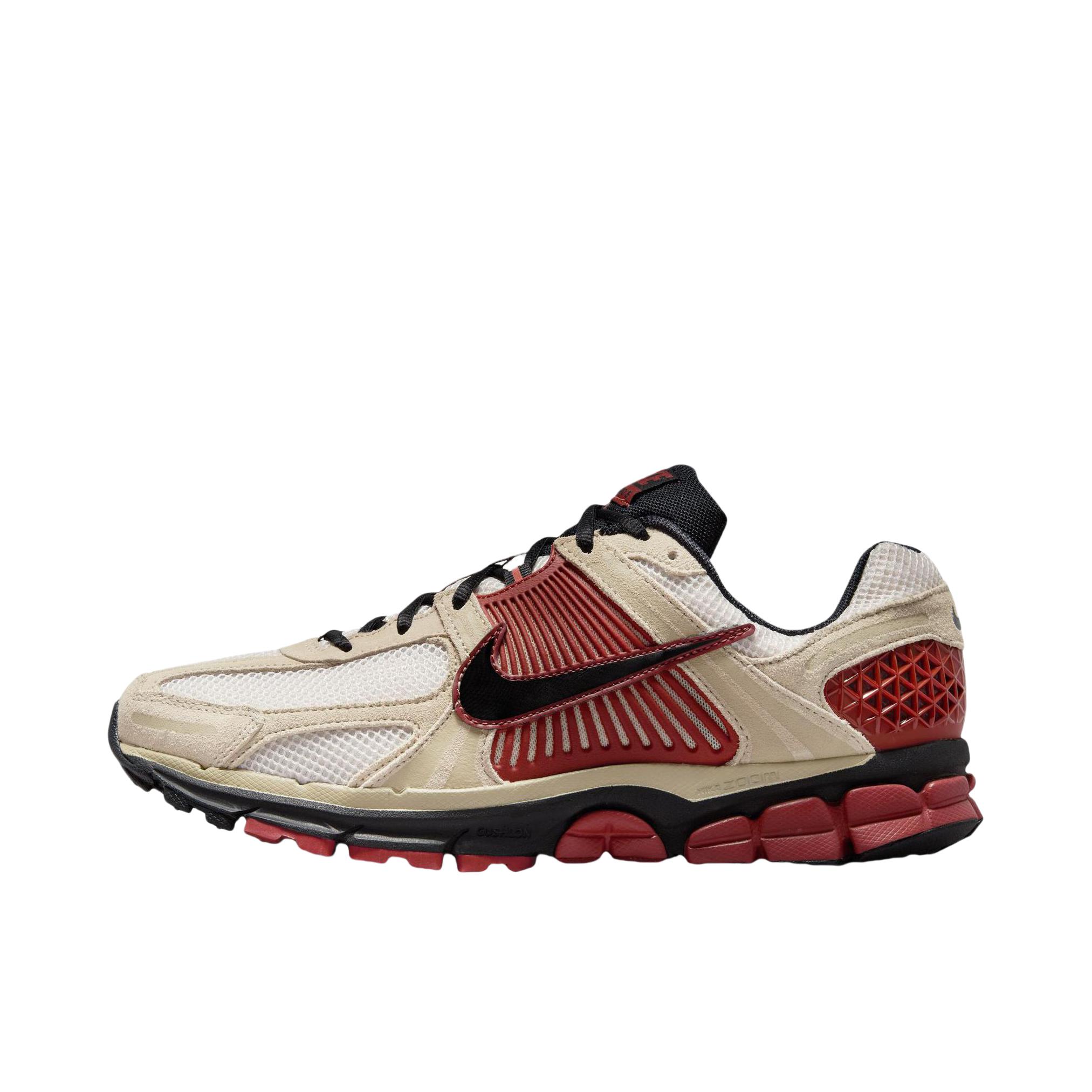 推荐商品：Nike Zoom Vomero 5 跑鞋 舒适缓震网面透气百搭复古支撑训练轻便 沙漠卡其/浅土褐/火星石赤红/黑色