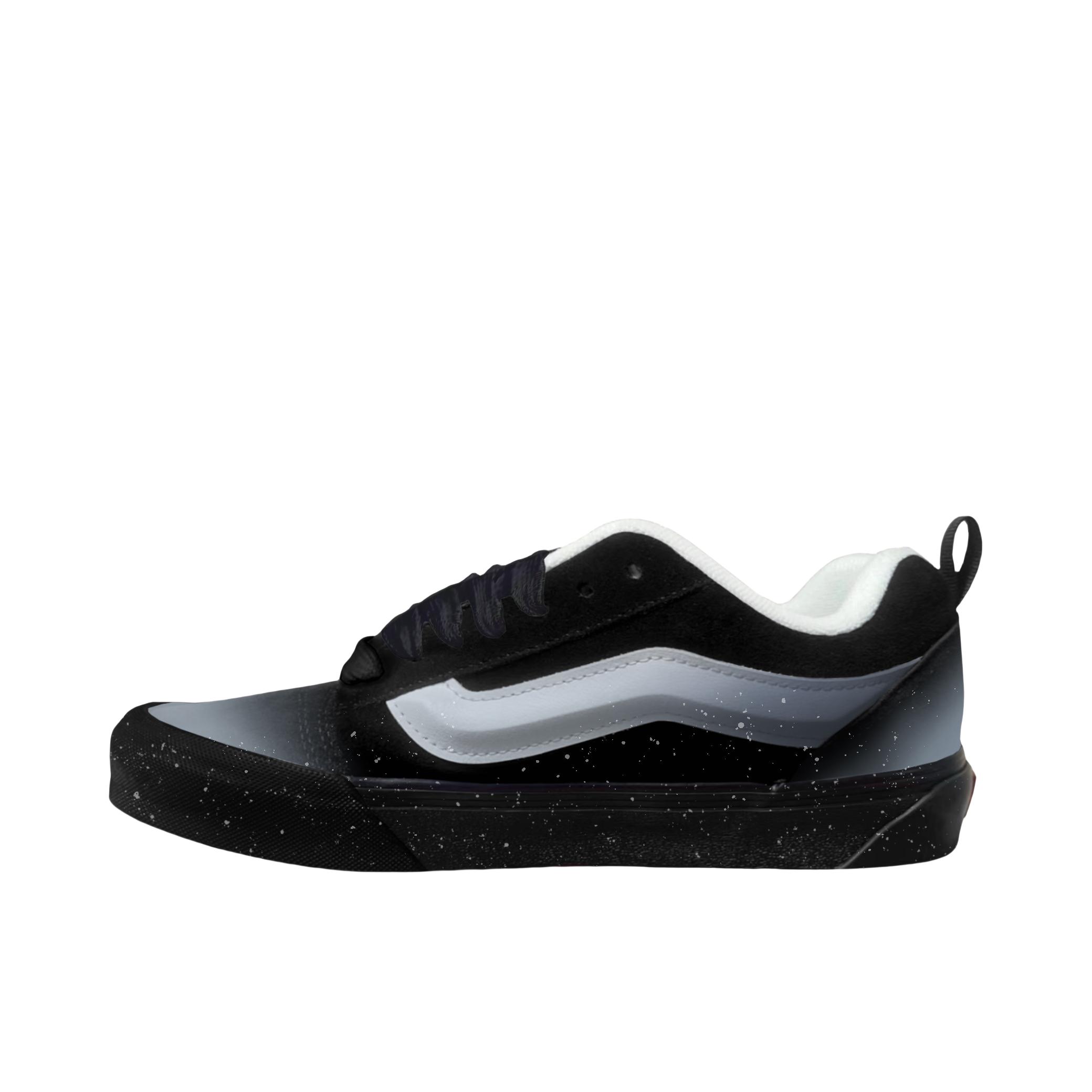 推荐商品：【定制球鞋】 Vans/范斯 Knu Skool 板鞋 防滑耐磨舒适减震时尚潮流复古百搭简约街头 黑色/灰色
