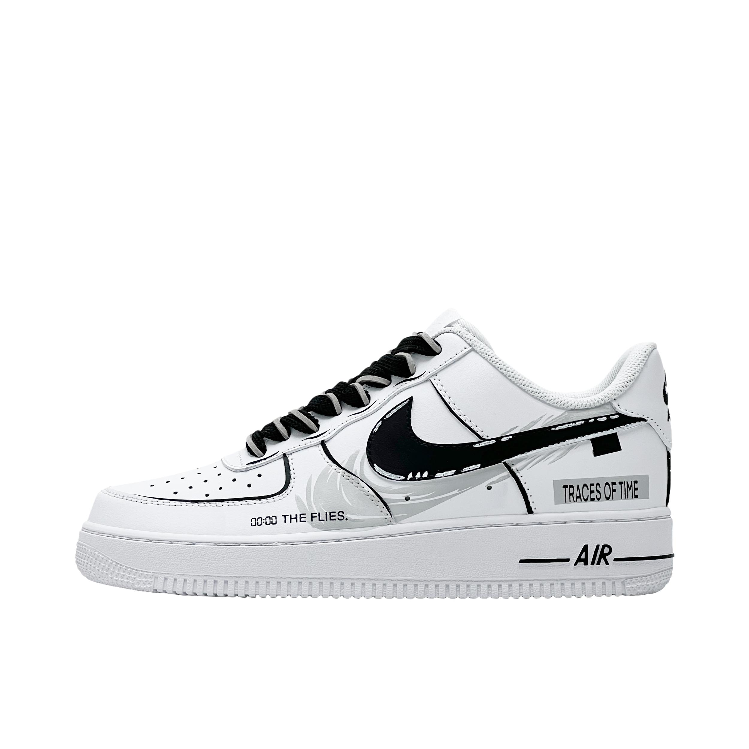 推荐商品：【定制款】 Nike Air Force 1 板鞋 防滑减震耐磨低帮增高 时间之痕