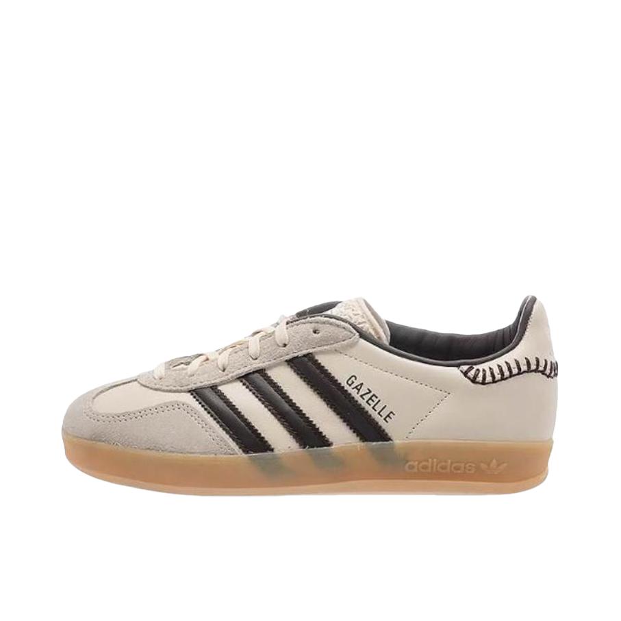 推荐商品：adidas Originals Gazelle Indoor T头鞋 德训鞋 板鞋 舒适缓震防滑耐磨绒面革复古 白色/灰色/黑色