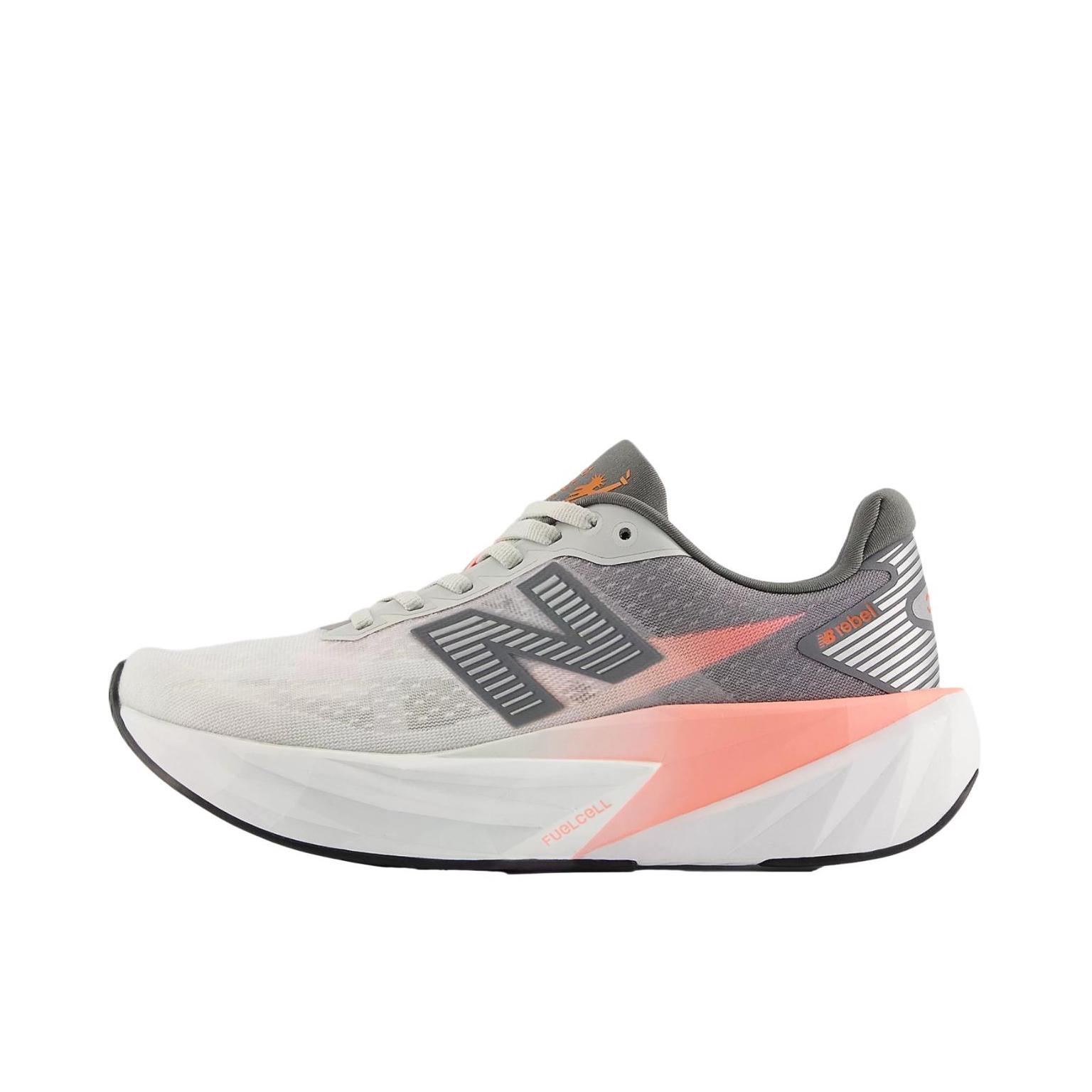 推荐商品：New Balance FuelCell Rebel v5 跑鞋 轻量竞速支撑回弹缓震减震轻便速训稳健抓地韧弹贴合稳固耐用 B宽/橙色/灰色