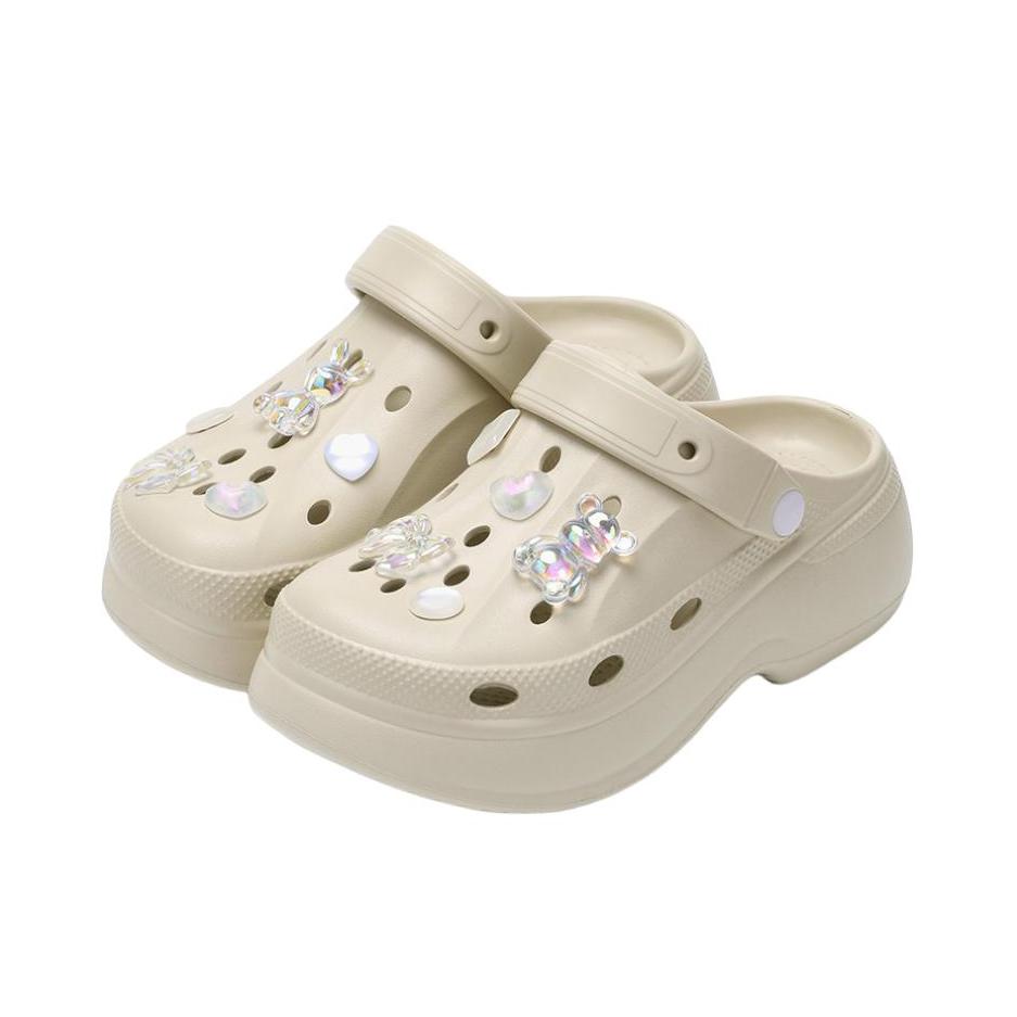推荐商品：MINISO/名创优品 凉鞋 厚底可爱沙滩 MNS15802-A 男款/水晶熊兔/骨白色