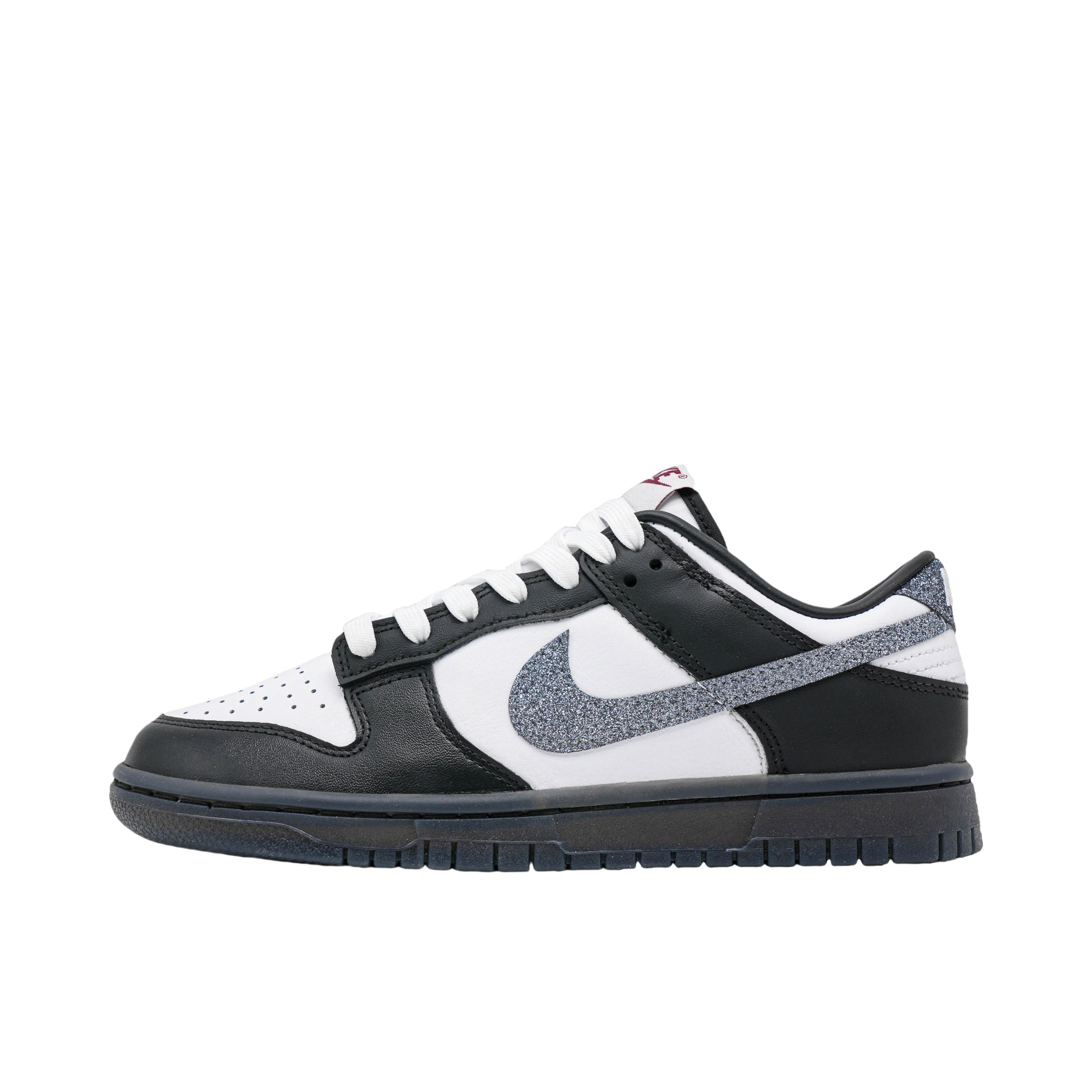 推荐商品：【定制球鞋】 Nike Dunk 板鞋 平跟系带防滑耐磨做旧高街简约百搭潮流复古美式 女款/墨蚀曜斑