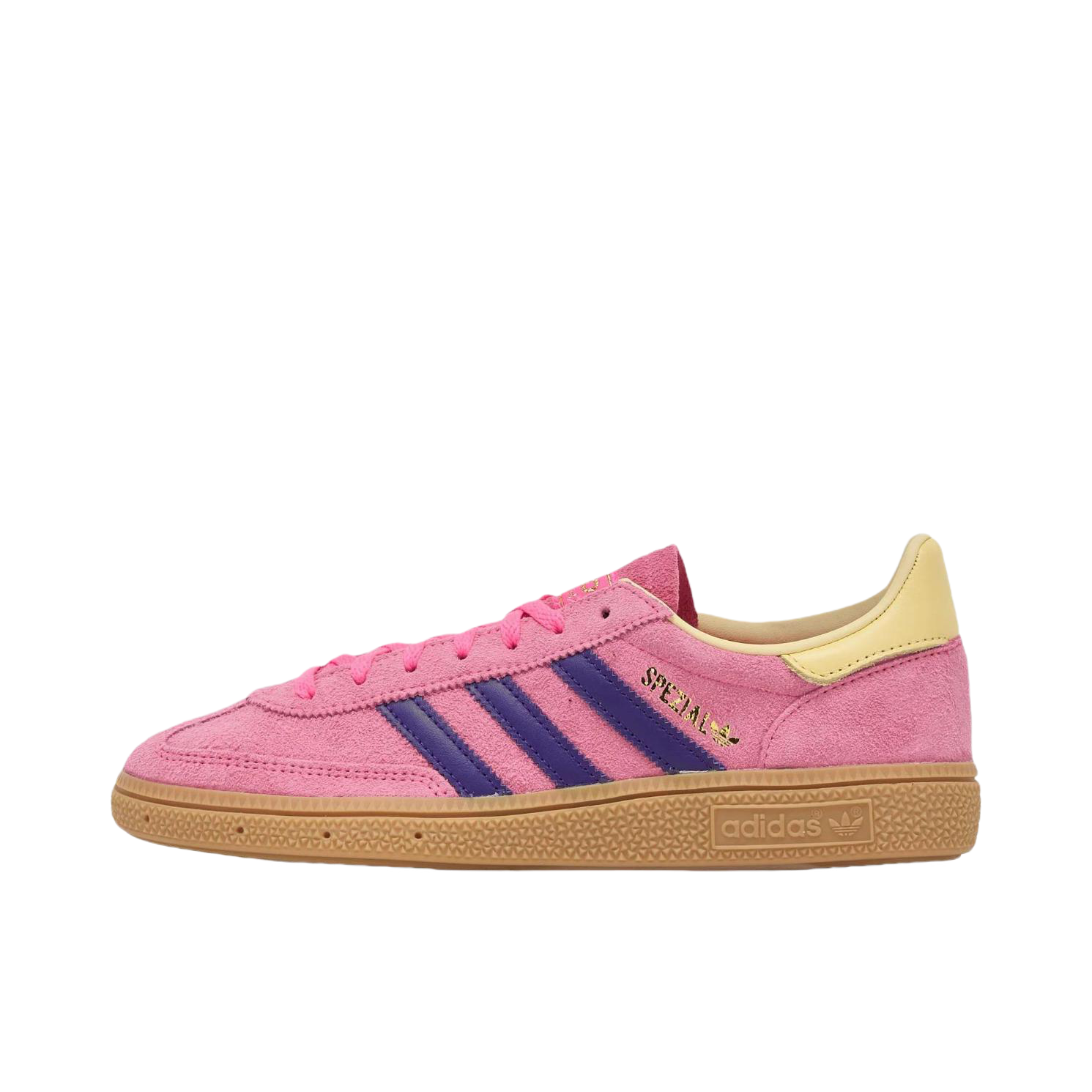 推荐商品：adidas Originals HANDBALL SPEZIAL T头鞋 德训鞋 板鞋 舒适耐磨复古防滑 粉色/紫色