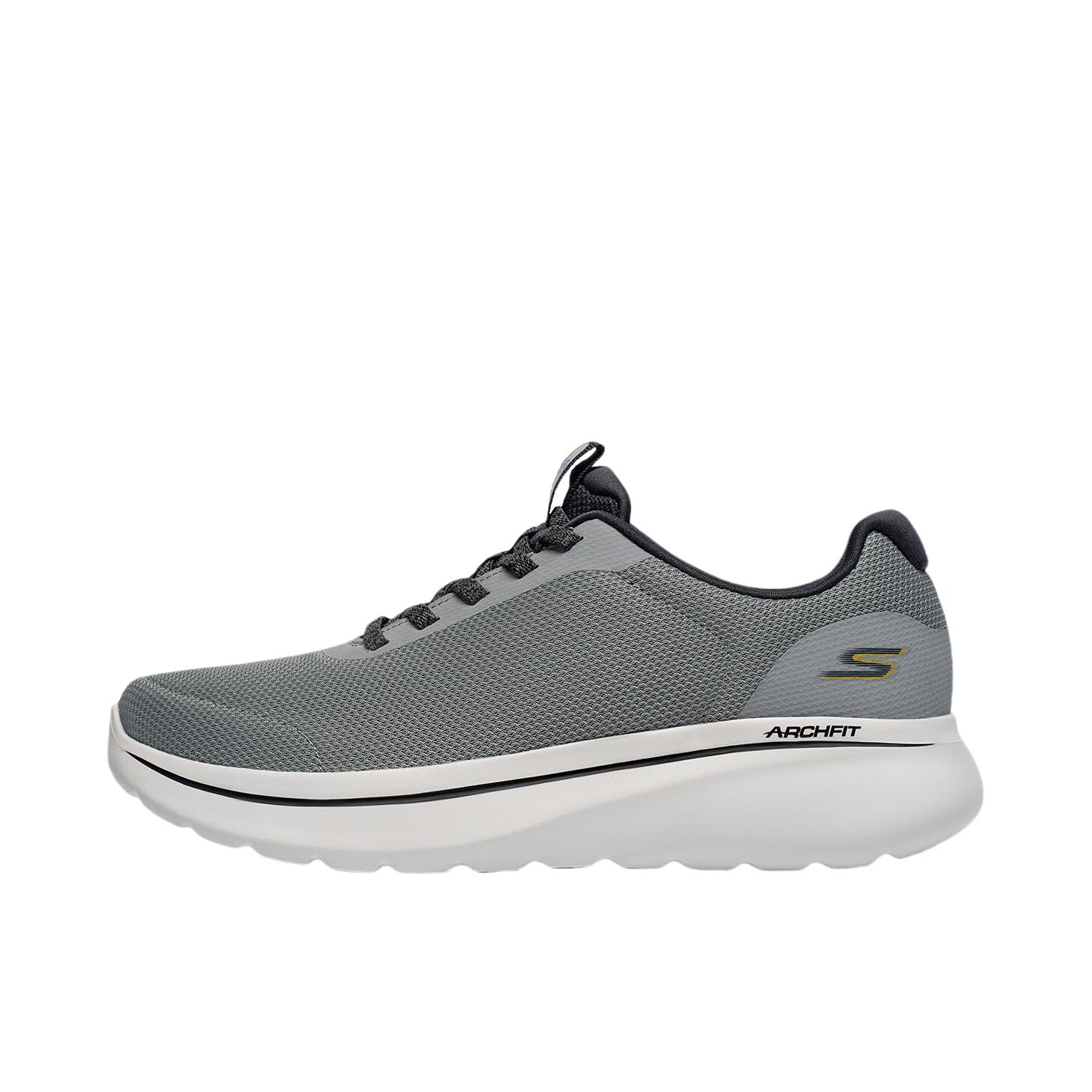 推荐商品：Skechers/斯凯奇 Go Walk Arch Fit 跑鞋 缓震休闲轻便透气回弹软底 闪穿 灰色