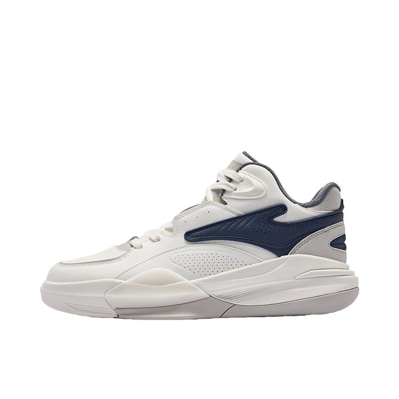 推荐商品：鸿星尔克 觉醒 板鞋 复古高帮支撑 微晶白/一度灰