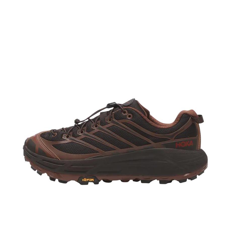 推荐商品：HOKA ONE ONE Mafate Three 2 越野跑鞋 防滑耐磨舒适缓震圆头百搭简约时尚 黑色/棕色