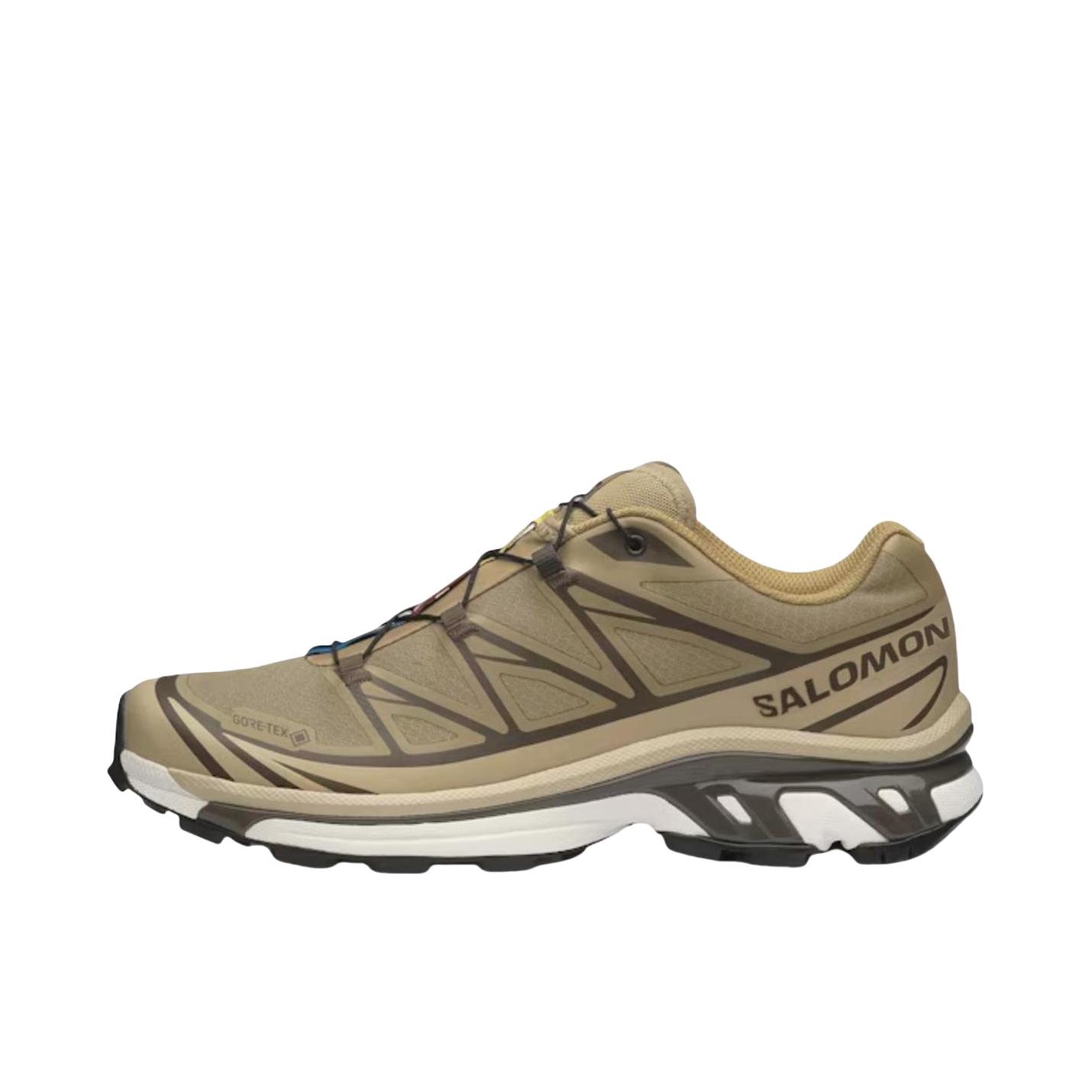 推荐商品：Salomon/萨洛蒙 XT-6 GTX 户外休闲鞋 防水包裹性支撑百搭厚底抽绳 深棕色 