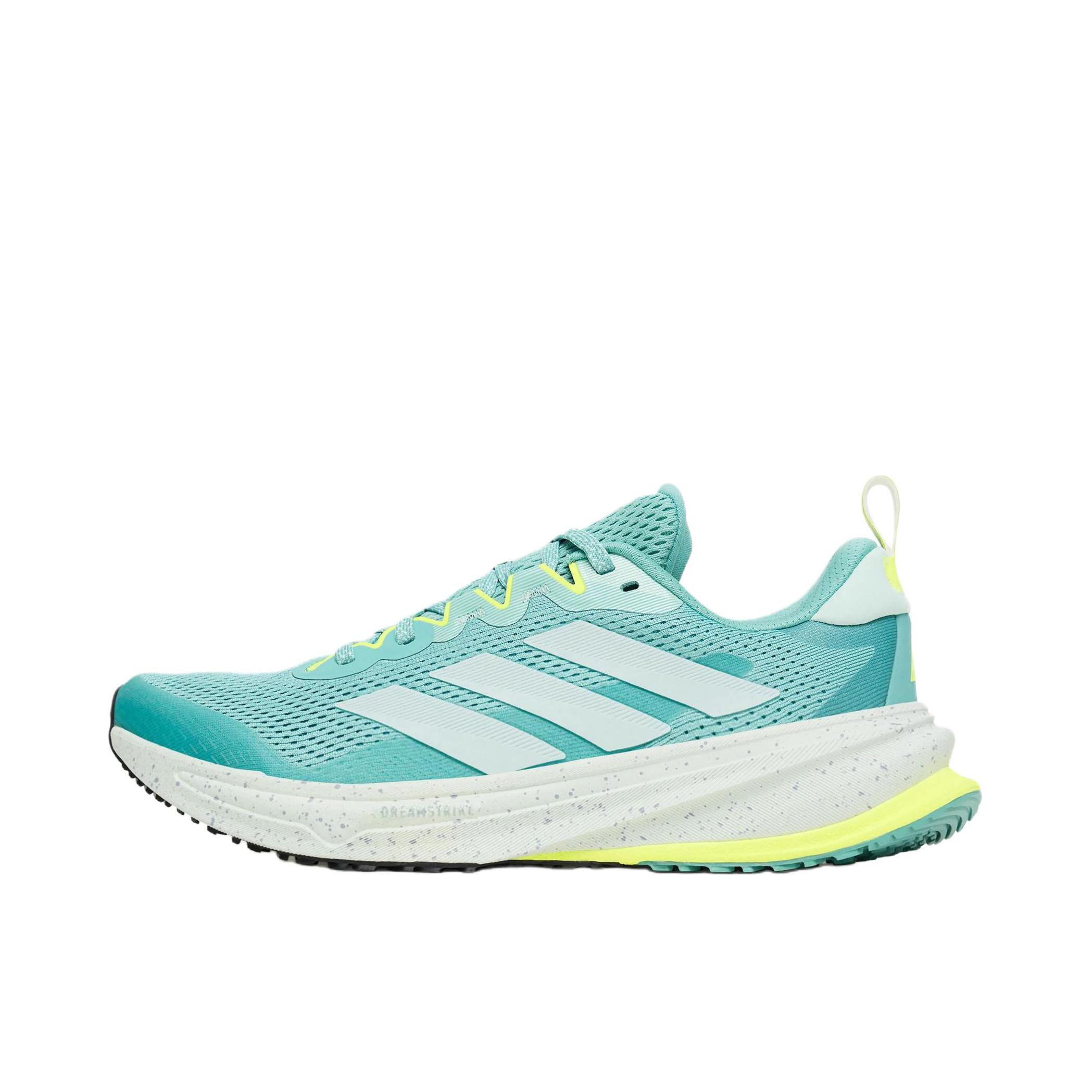 推荐商品：adidas Supernova Rise 跑鞋 减震支撑稳定回弹慢跑圆头美观随心畅跑贴合 女款/绿色