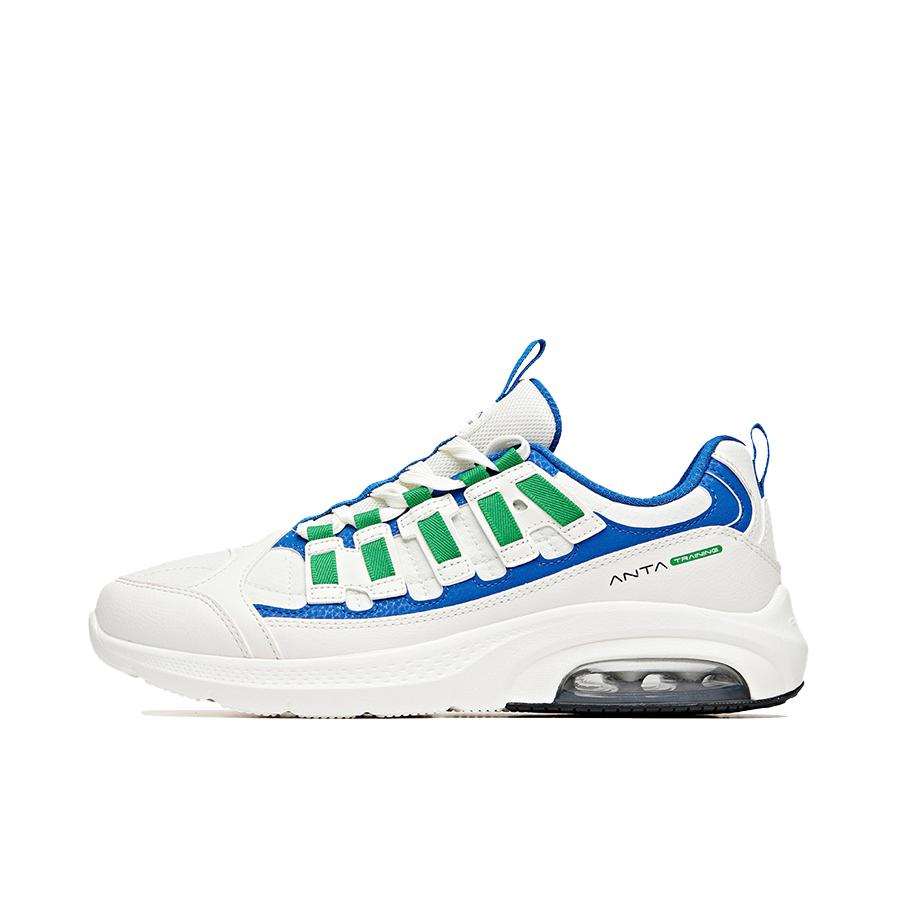 推荐商品：安踏 潮流舒适休闲跑鞋 112017777 白蓝