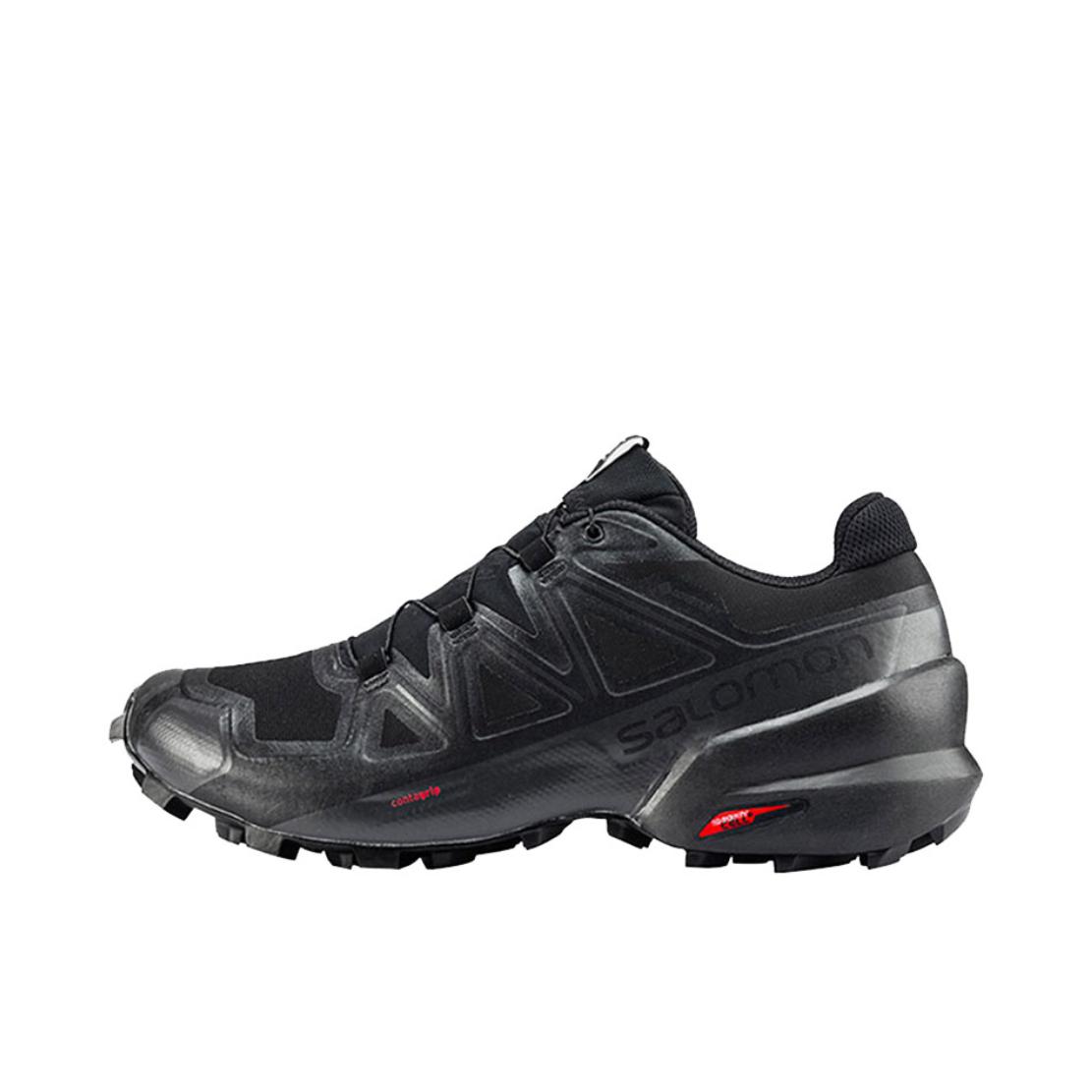 推荐商品：Salomon/萨洛蒙 Speedcross 户外鞋 徒步鞋 轻量缓震稳定支撑回弹防滑耐磨透气越野柔软 正黑色/红色