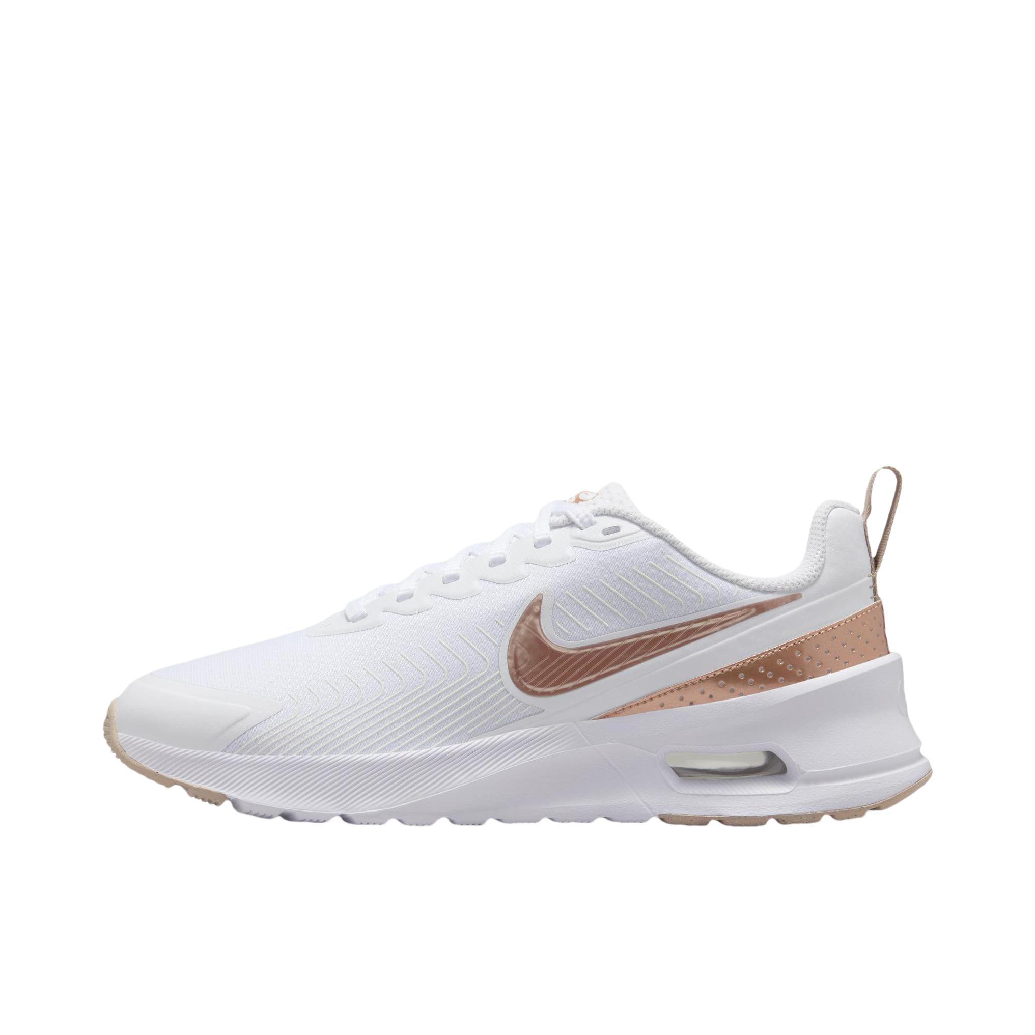 推荐商品：Nike Air Max Nuaxis 跑鞋 网面透气防滑耐磨舒适轻便系带缓震回弹百搭支撑抓地 女款/白色
