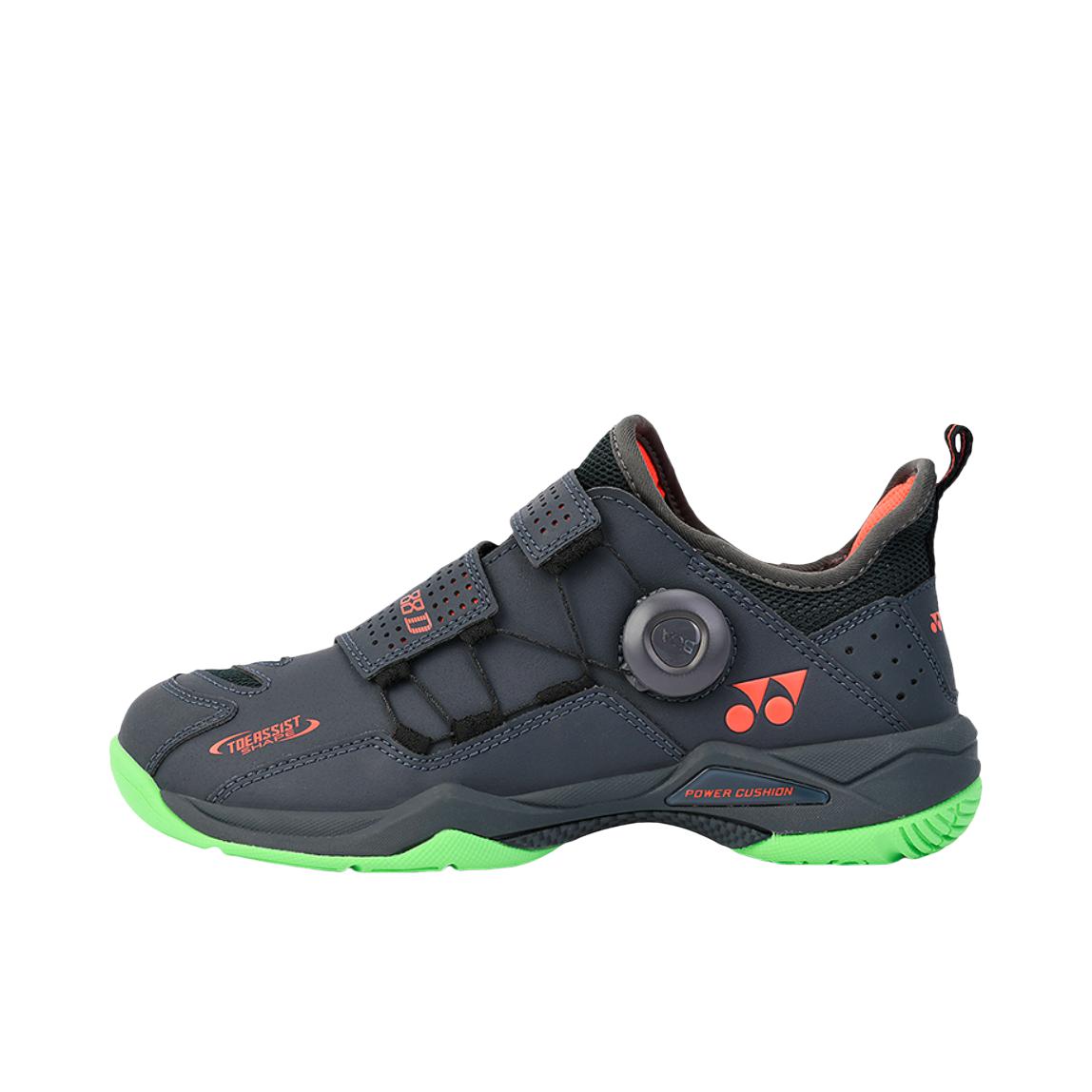 推荐商品：YONEX/尤尼克斯 88D系列 2代 羽毛球鞋 旋钮抗冲击支撑减震碳板防滑耐磨轻便回弹包裹性合成革防水织物 宽版/灰色/绿色