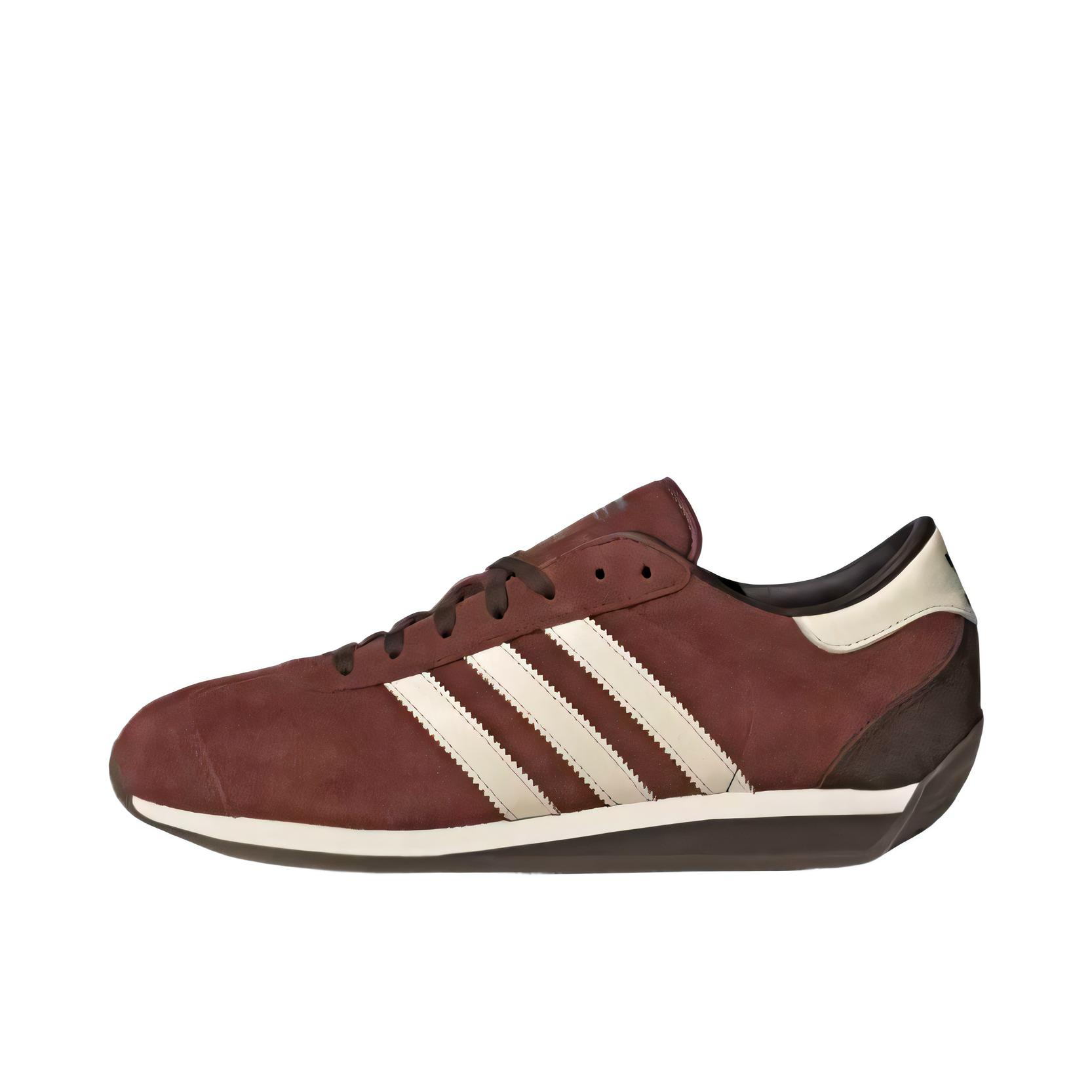 推荐商品：adidas Originals Country 2 防滑 低帮 坡跟 系带 跑鞋 棕色