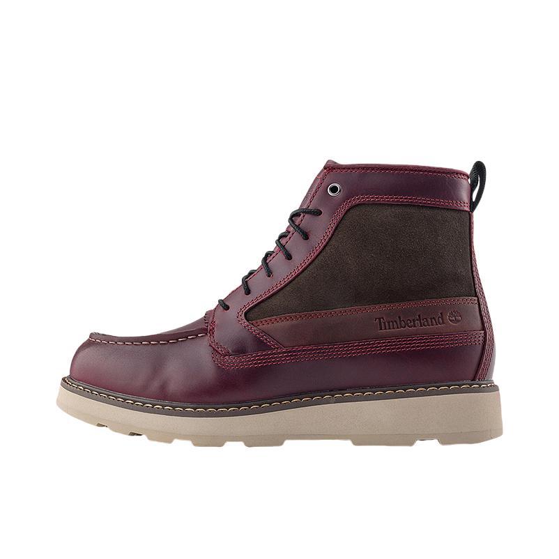 推荐商品：Timberland/添柏岚 户外休闲鞋 防水中跟时尚 酒红色