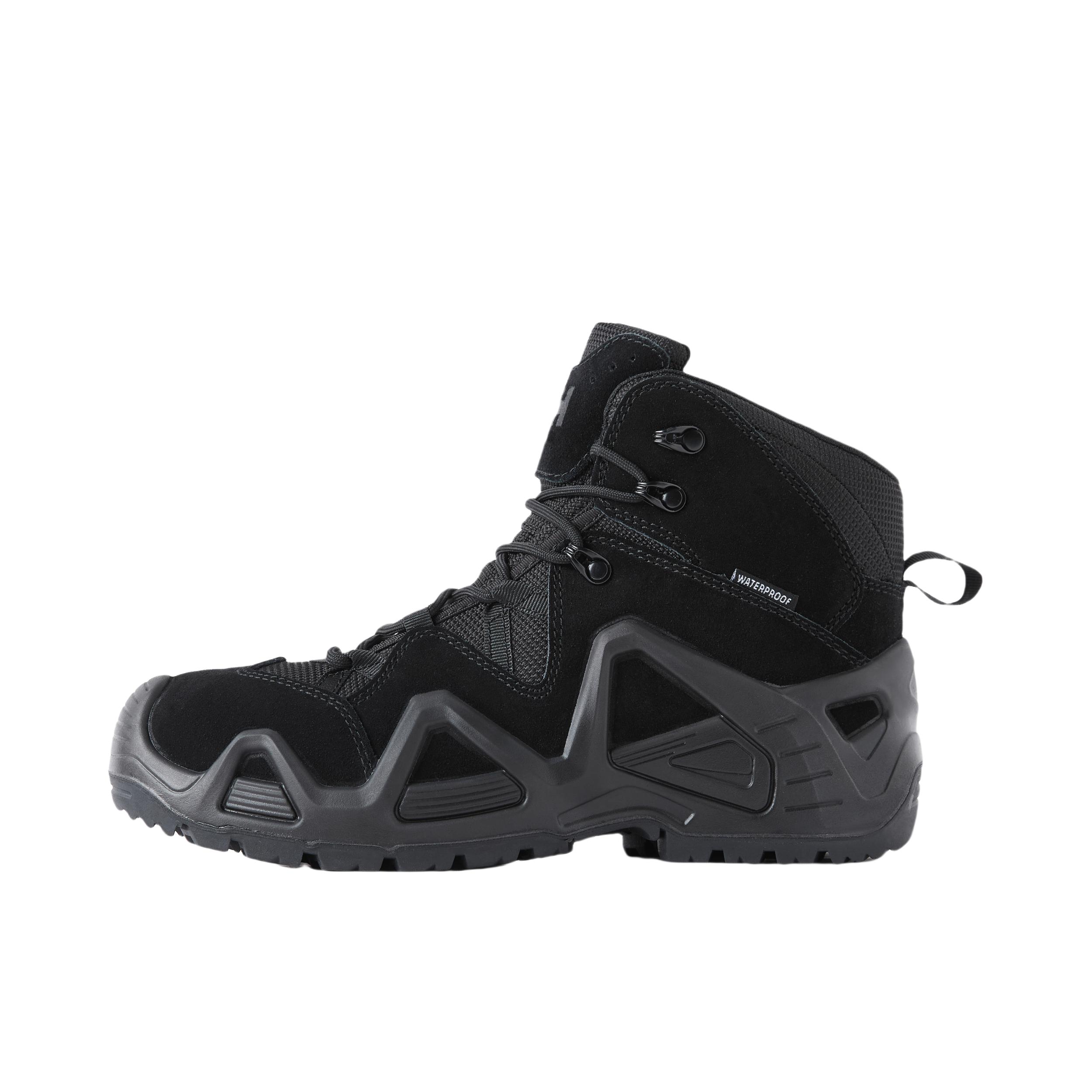 推荐商品：JIHUA/际华 防滑 耐磨 高帮 橡胶底 户外登山鞋 12422202101 黑色