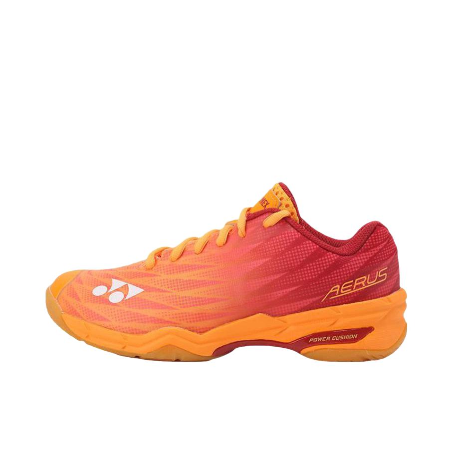 推荐商品：YONEX/尤尼克斯 Power Cushion AREUS 羽毛球鞋 防滑耐磨低帮圆头 橙色/红色