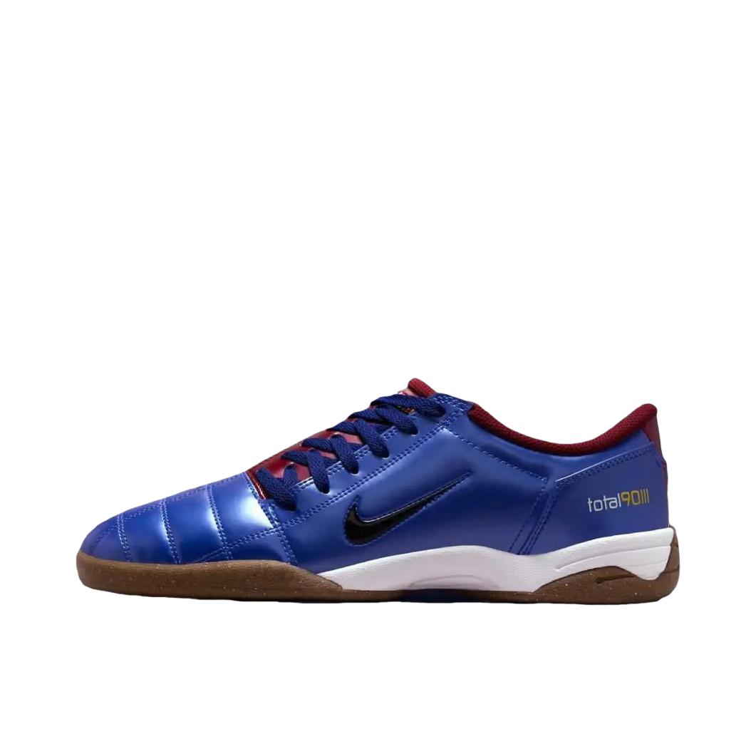 推荐商品：Nike Total 90 III IC/IN 中端 平底 室内 舒适耐磨 足球鞋 FC Barcelona联名/深蓝色/红色