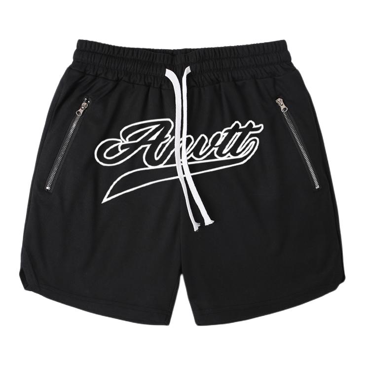推荐商品：anvtt 透气速干美式四分运动短裤 22DK08 黑