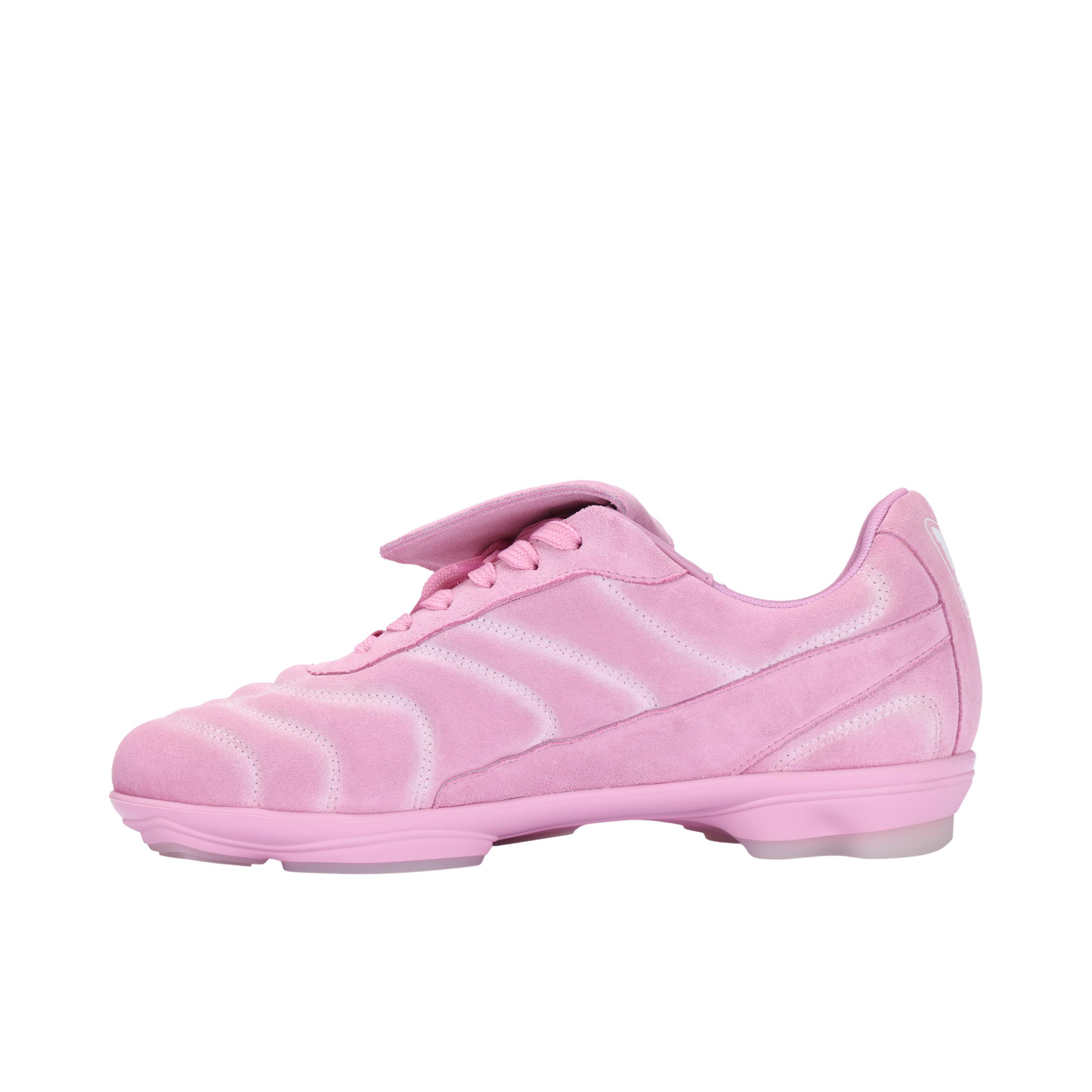 推荐商品：Louis Vuitton 路易威登 Footprint Soccer 皮革 圆头 系带 低帮 运动休闲鞋 粉色