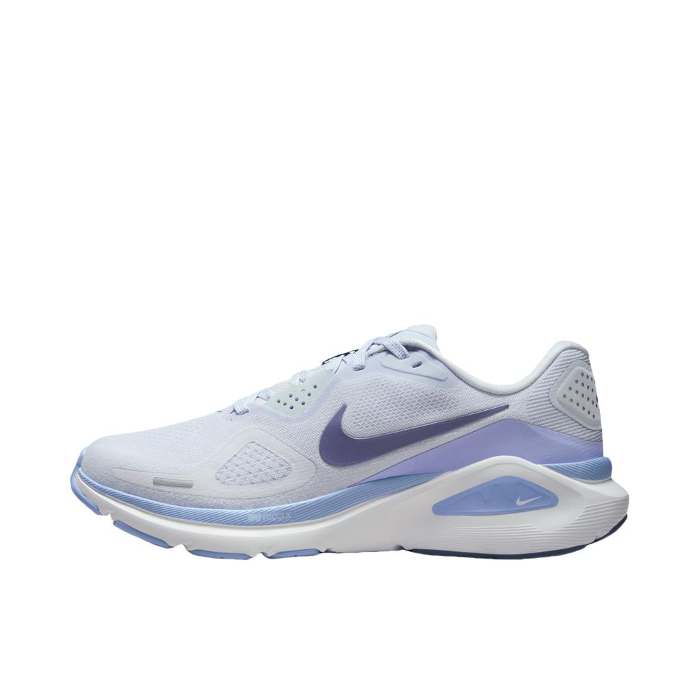 推荐商品：Nike Zoom Structure 26 跑鞋 百搭防滑回弹耐磨低帮泡绵贴合短跑 浅蓝色