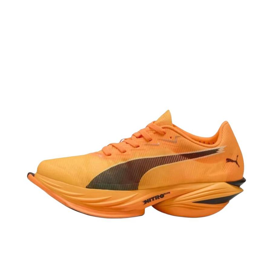 推荐商品：Puma/彪马 FAST-R NITRO Elite 3 异爪 缓震 防滑 轻量 系带 氮气碳板 马拉松 竞速 跑鞋 女款/橙色/黑色