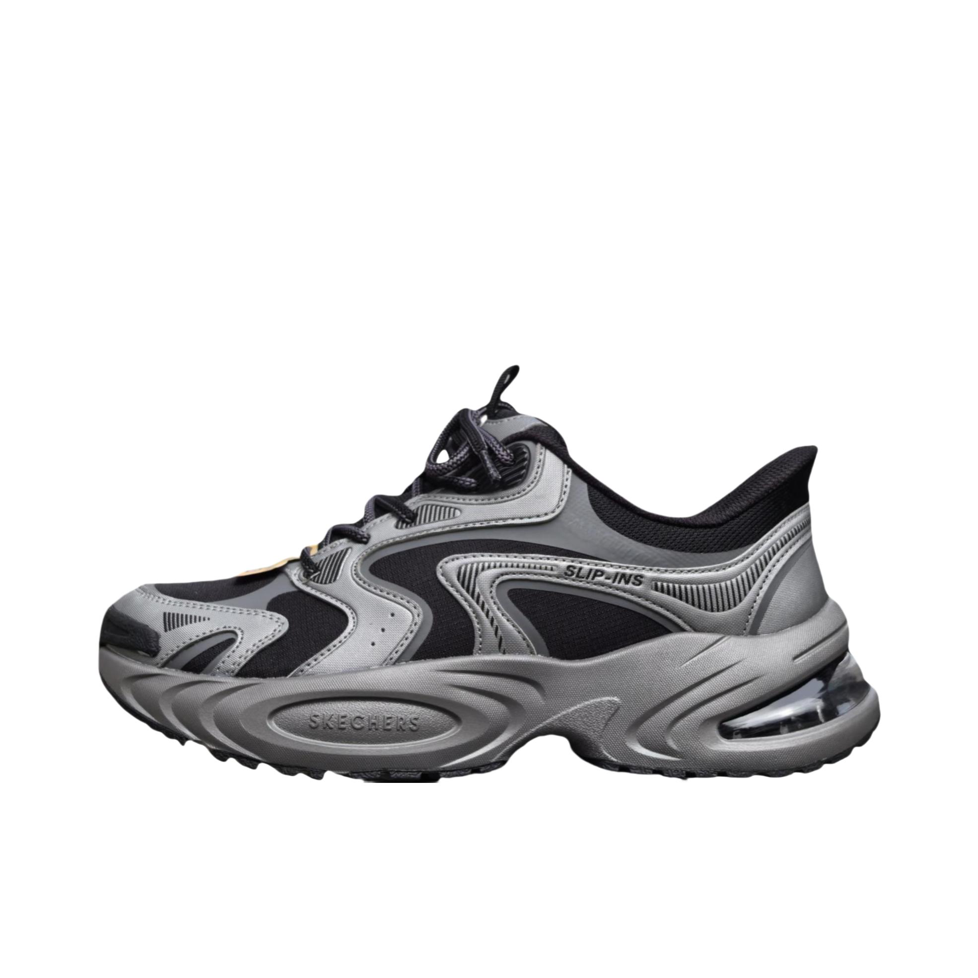 推荐商品：Skechers/斯凯奇 D'LITES HIKER 老爹鞋 气垫增高熊猫低帮软底一脚蹬 灰色