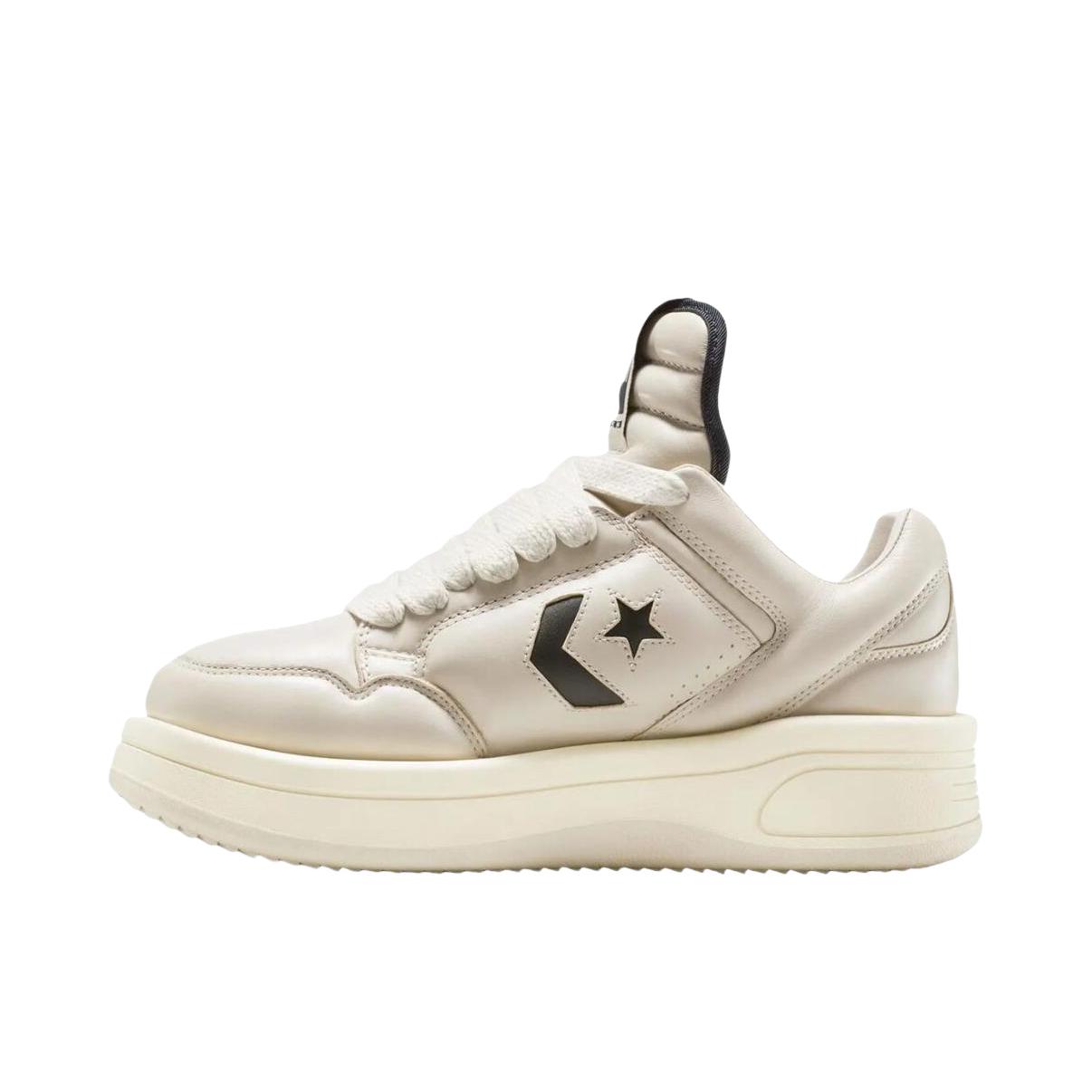 推荐商品：Converse/匡威 TURBOWPN Mid 防滑 耐磨 中帮 厚底 运动休闲鞋 Rick Owens DRKSHDW联名/低帮/米白色