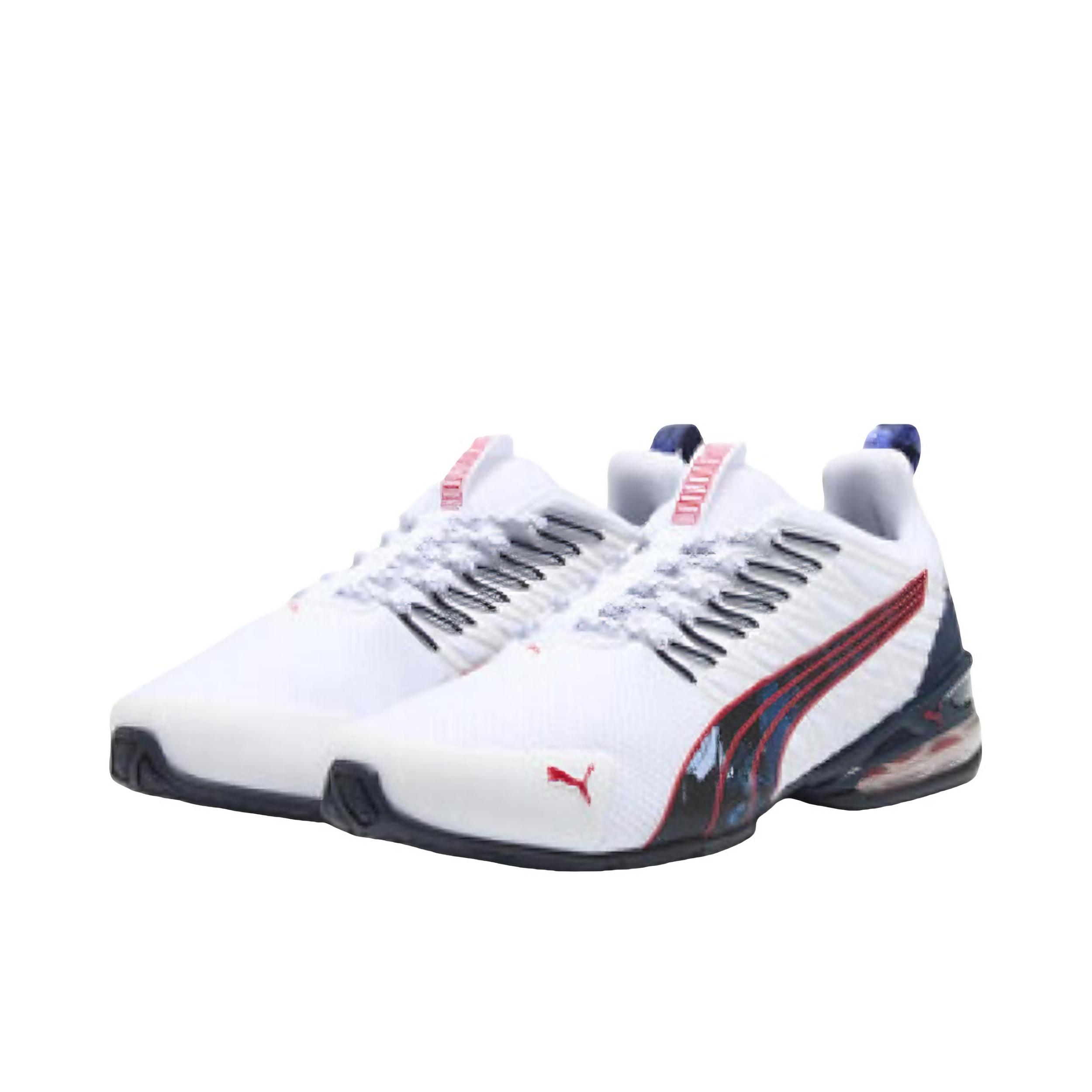 推荐商品：Puma/彪马 Voltaic Evo 耐磨减震 防滑轻便 透气网面 人造革 织物 跑鞋 白色/紫色