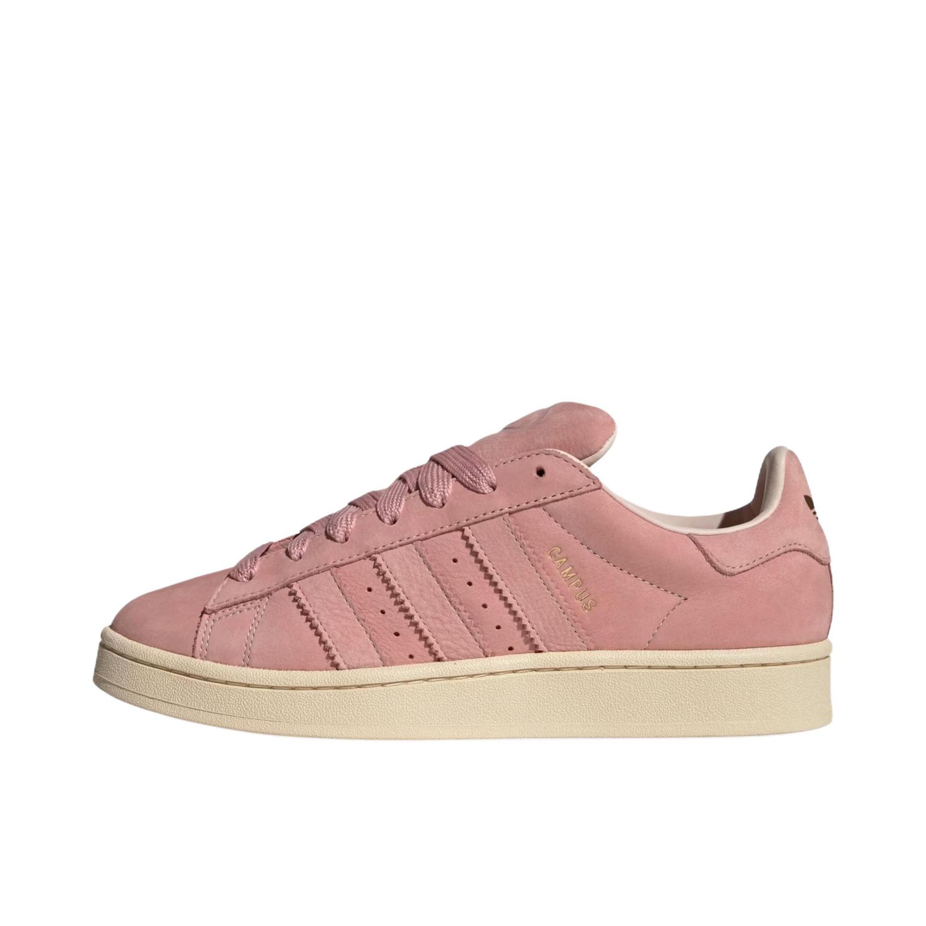推荐商品：adidas Originals Campus 00s 板鞋 面包鞋 复古缓震透气轻便薄底贴合耐穿圆头包裹性平跟支撑 深粉色/米色