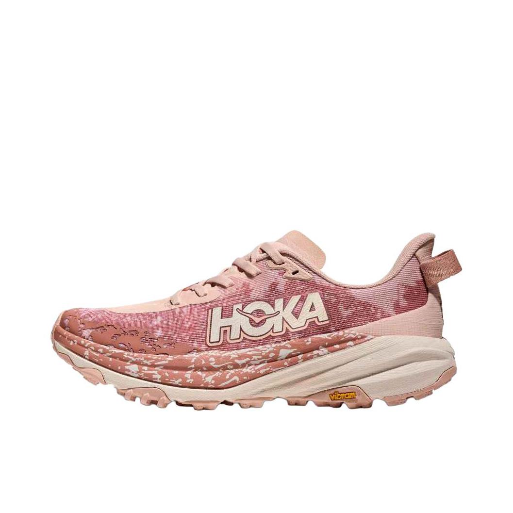 推荐商品：HOKA ONE ONE  Speedgoat 6  飞速羚羊  防滑耐磨 舒适回弹 织物 合成革 轻便 防水  低帮 跑鞋 红色 