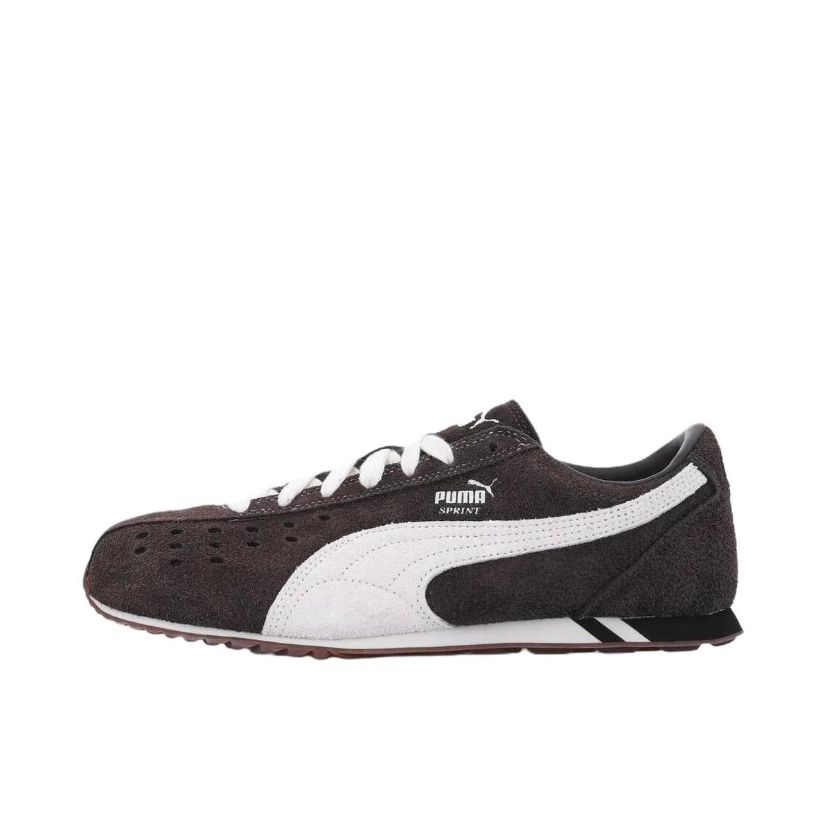 推荐商品：Puma/彪马 SPRINT PREMIUM 运动休闲鞋 复古透气打孔圆头 褐色/白色