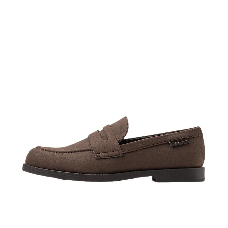 推荐商品：CHARLES&KEITH 乐福鞋 单鞋 英伦风复古风深口 CK1-70381170 深棕色