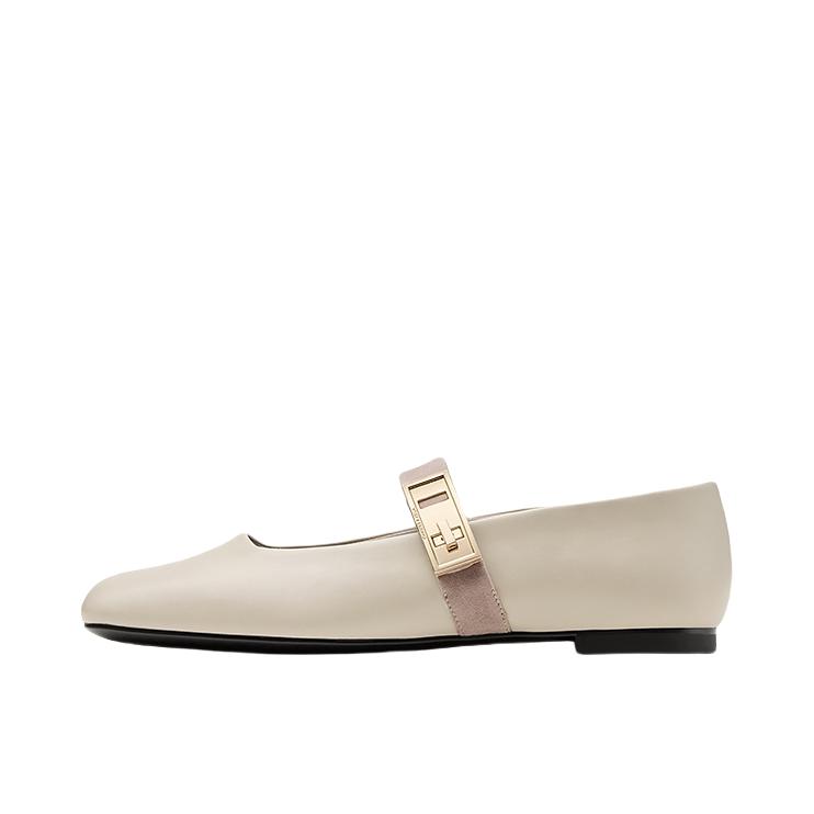 推荐商品：CHARLES&KEITH 单鞋 玛丽珍平底法式 CK1-70381171 粉色/白色