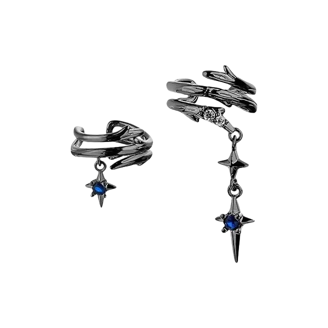 推荐商品：PZA 荆棘不对称合金耳夹 PAES031