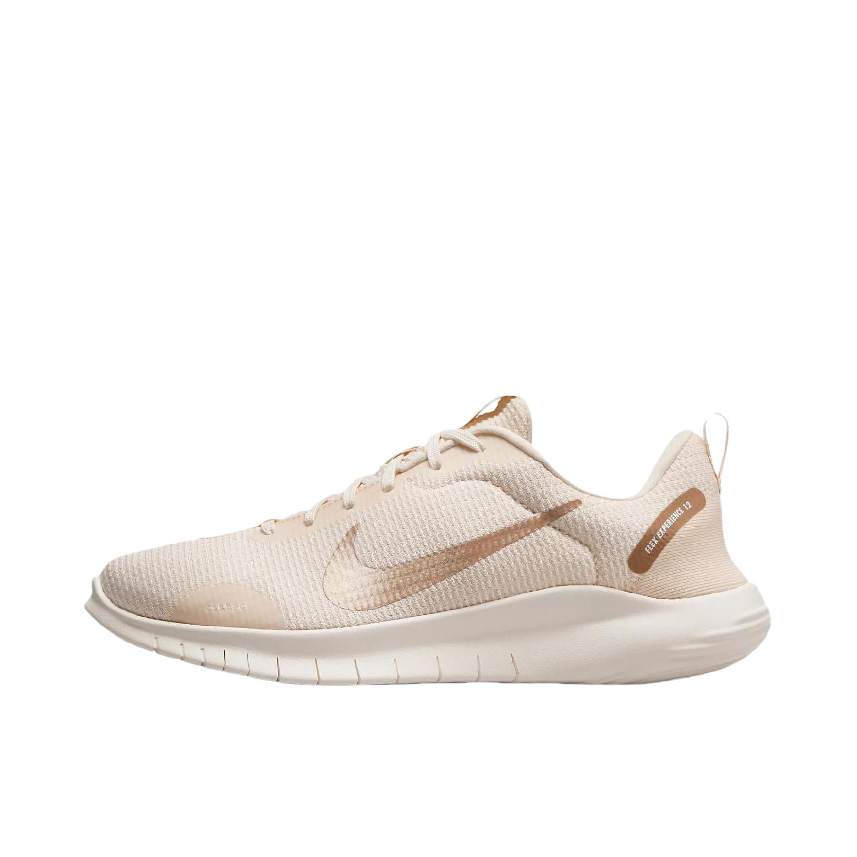 推荐商品：Nike Flex Experience RN 12 跑鞋 网面透气防滑耐磨缓震回弹舒适百搭织物支撑体能 女款/番石榴冰/浅象牙色/白色/金属色